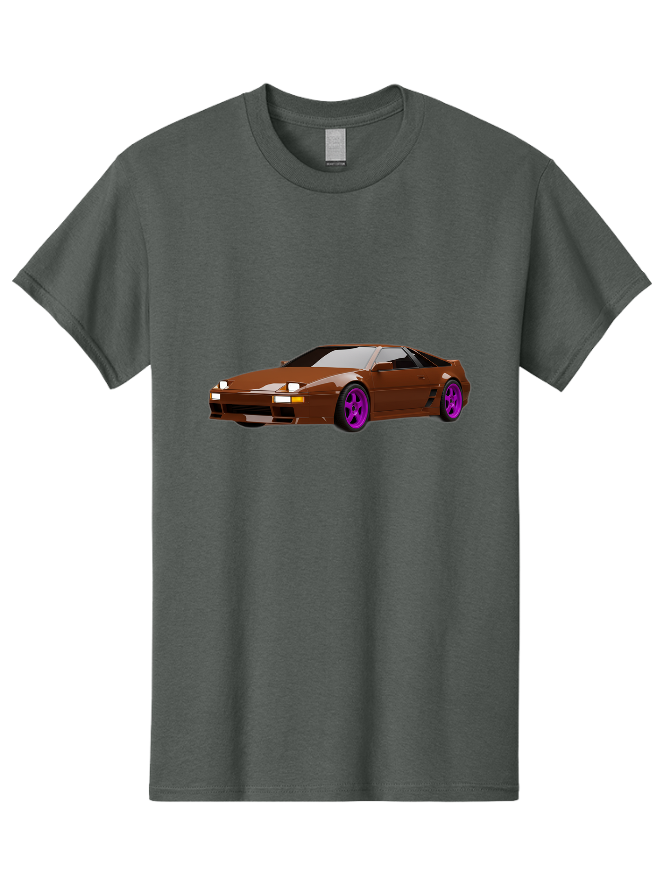 Ferrari-288-Gto-1 Men'S Graphic Tee, 100% Cotton, Comfortable Casual Summer Wear, Machine Washable, Ferrari 288 Gto, Sports Car, Luxury Vehicle, Sleek Design, Brown Finish, Purple Rims, High-Performance, Italian Supercar, Exotic Car Baa669