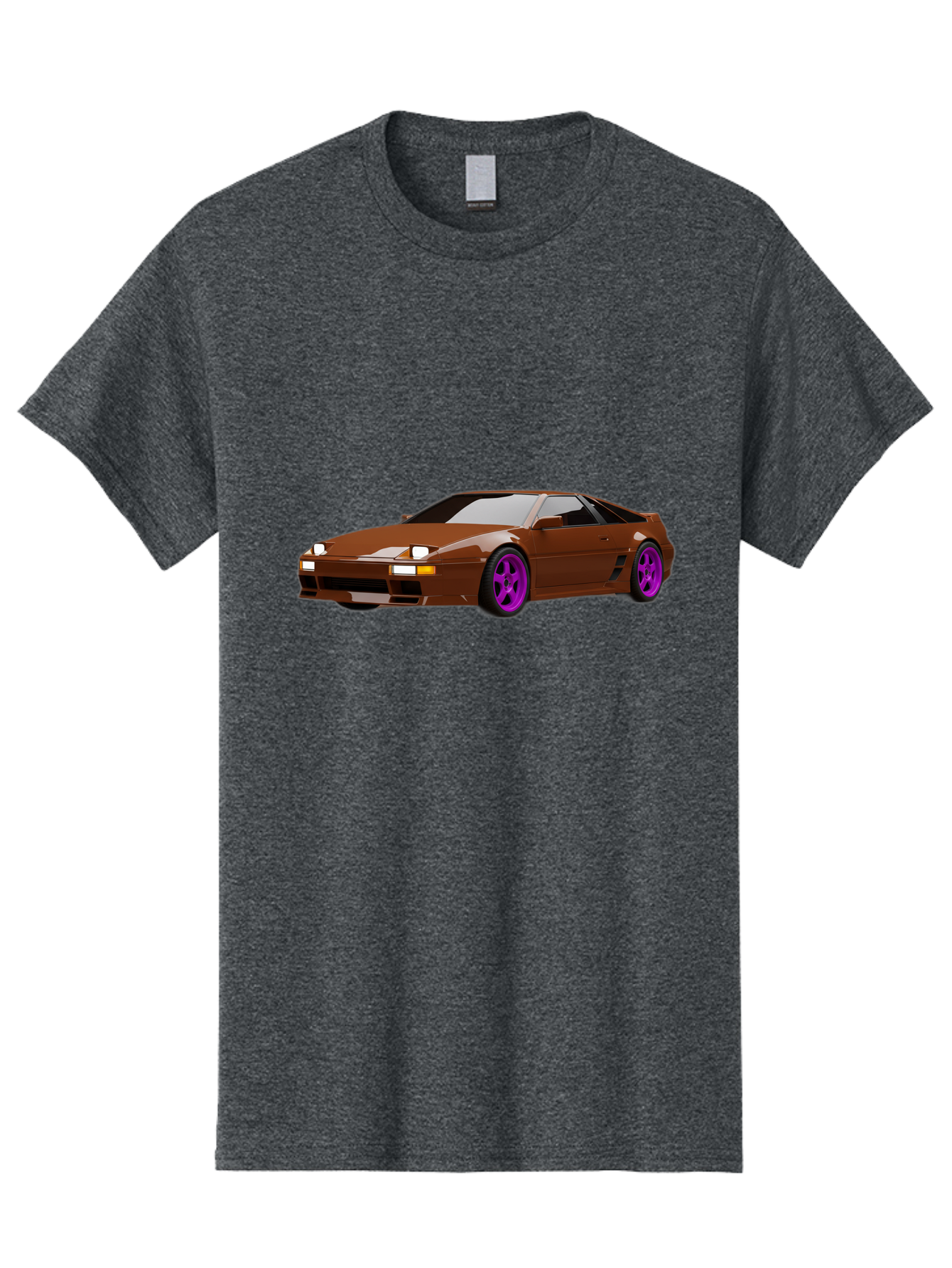 Ferrari-288-Gto-1 Men'S Graphic Tee, 100% Cotton, Comfortable Casual Summer Wear, Machine Washable, Ferrari 288 Gto, Sports Car, Luxury Vehicle, Sleek Design, Brown Finish, Purple Rims, High-Performance, Italian Supercar, Exotic Car Baa669