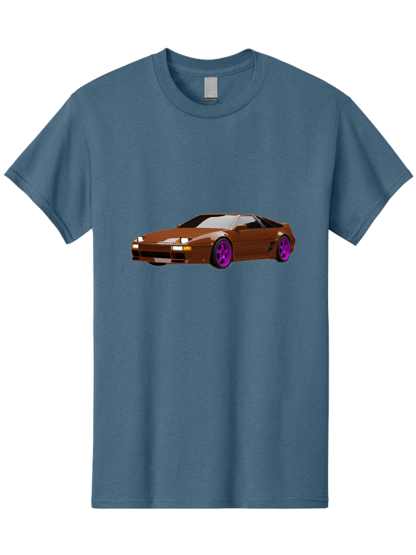 Ferrari-288-Gto-1 Men'S Graphic Tee, 100% Cotton, Comfortable Casual Summer Wear, Machine Washable, Ferrari 288 Gto, Sports Car, Luxury Vehicle, Sleek Design, Brown Finish, Purple Rims, High-Performance, Italian Supercar, Exotic Car Baa669