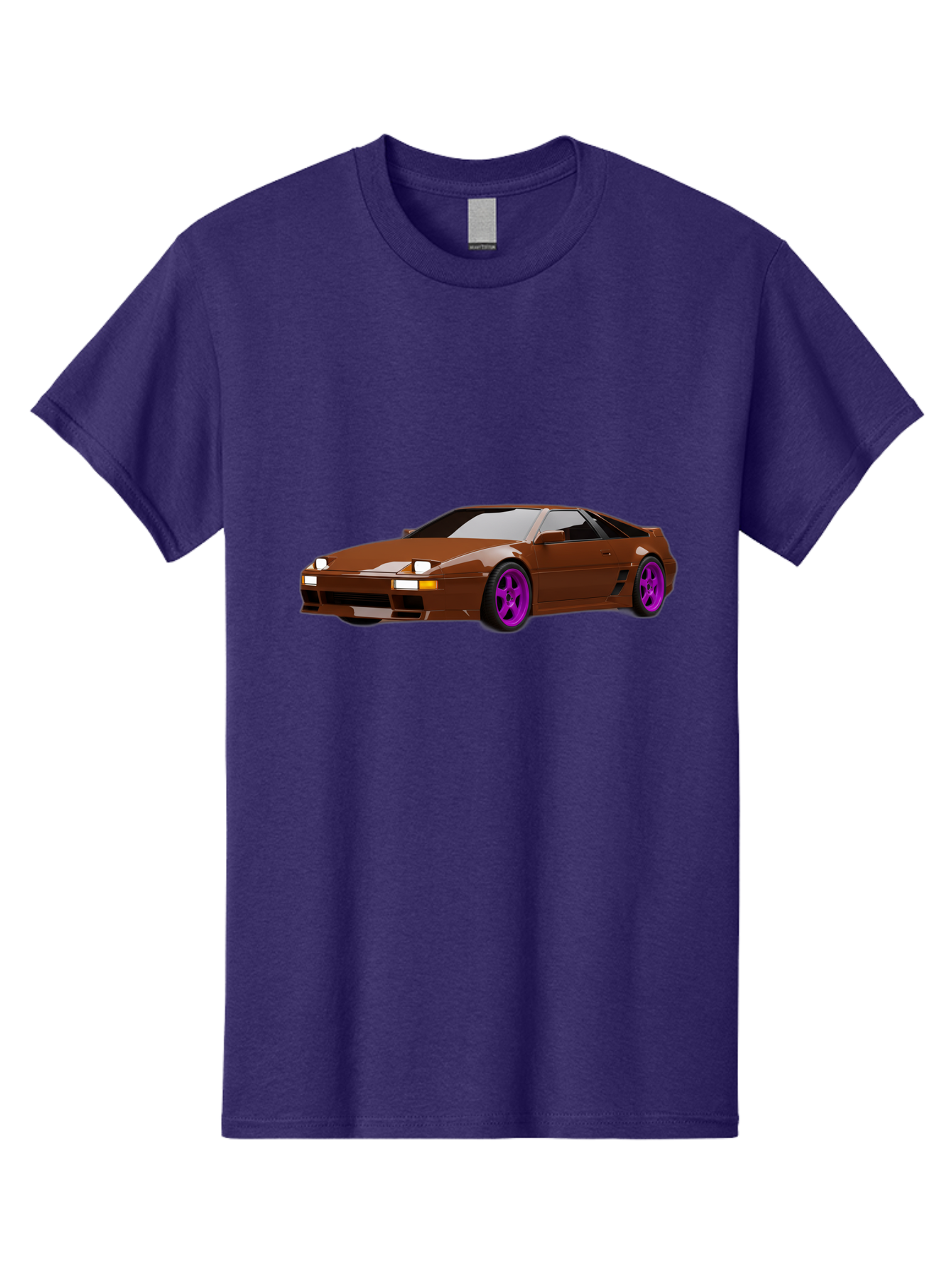 Ferrari-288-Gto-1 Men'S Graphic Tee, 100% Cotton, Comfortable Casual Summer Wear, Machine Washable, Ferrari 288 Gto, Sports Car, Luxury Vehicle, Sleek Design, Brown Finish, Purple Rims, High-Performance, Italian Supercar, Exotic Car Baa669