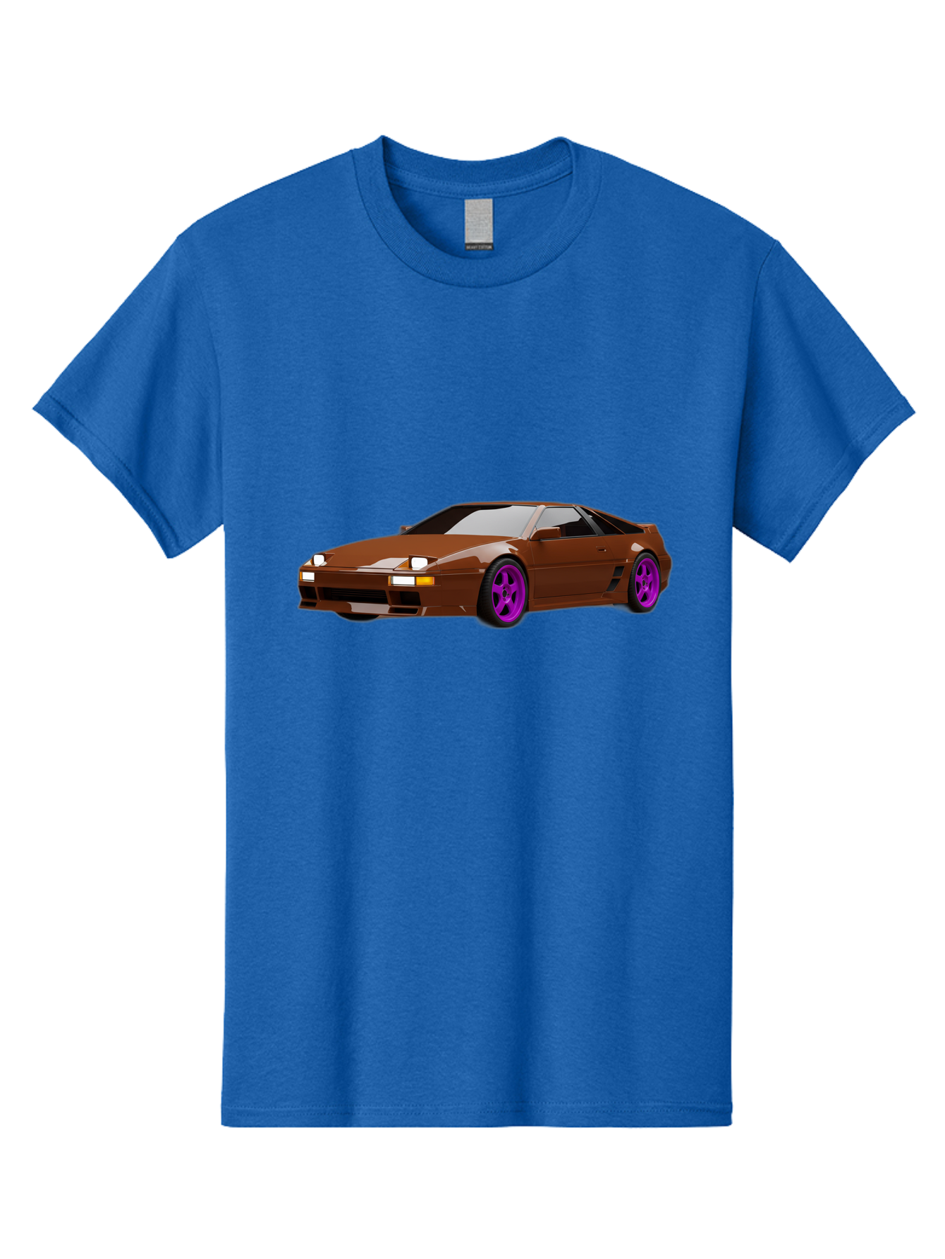 Ferrari-288-Gto-1 Men'S Graphic Tee, 100% Cotton, Comfortable Casual Summer Wear, Machine Washable, Ferrari 288 Gto, Sports Car, Luxury Vehicle, Sleek Design, Brown Finish, Purple Rims, High-Performance, Italian Supercar, Exotic Car Baa669