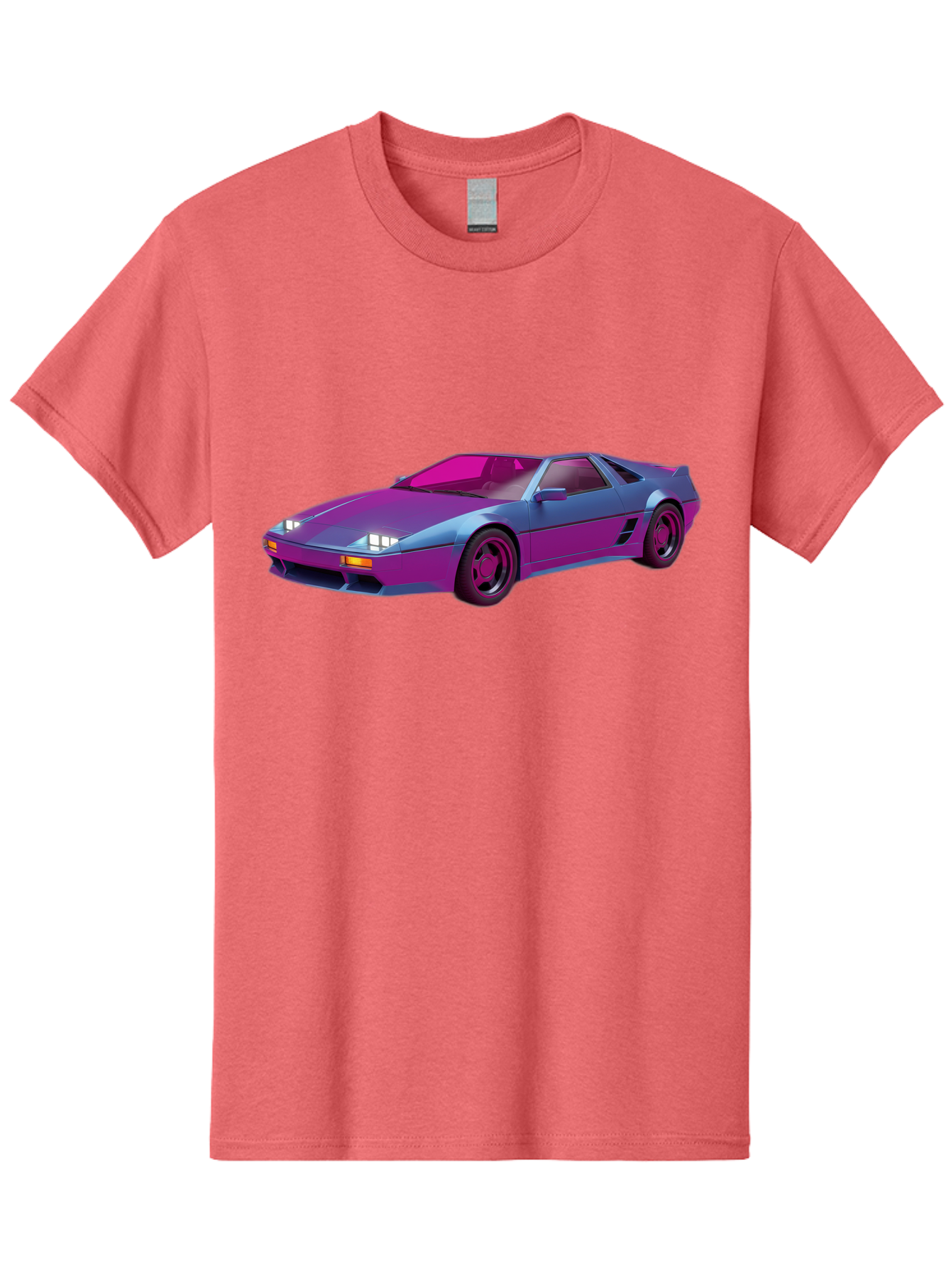 Ferrari-288-Gto Men'S Graphic Tee, 100% Cotton, Comfortable Casual Summer Wear, Machine Washable, Ferrari 288 Gto, Sports Car, Sleek Design, Vibrant Colors, Purple And Pink Gradient, Luxury Vehicle, High-Performance Car, Classic Ferrari Model, Baa670