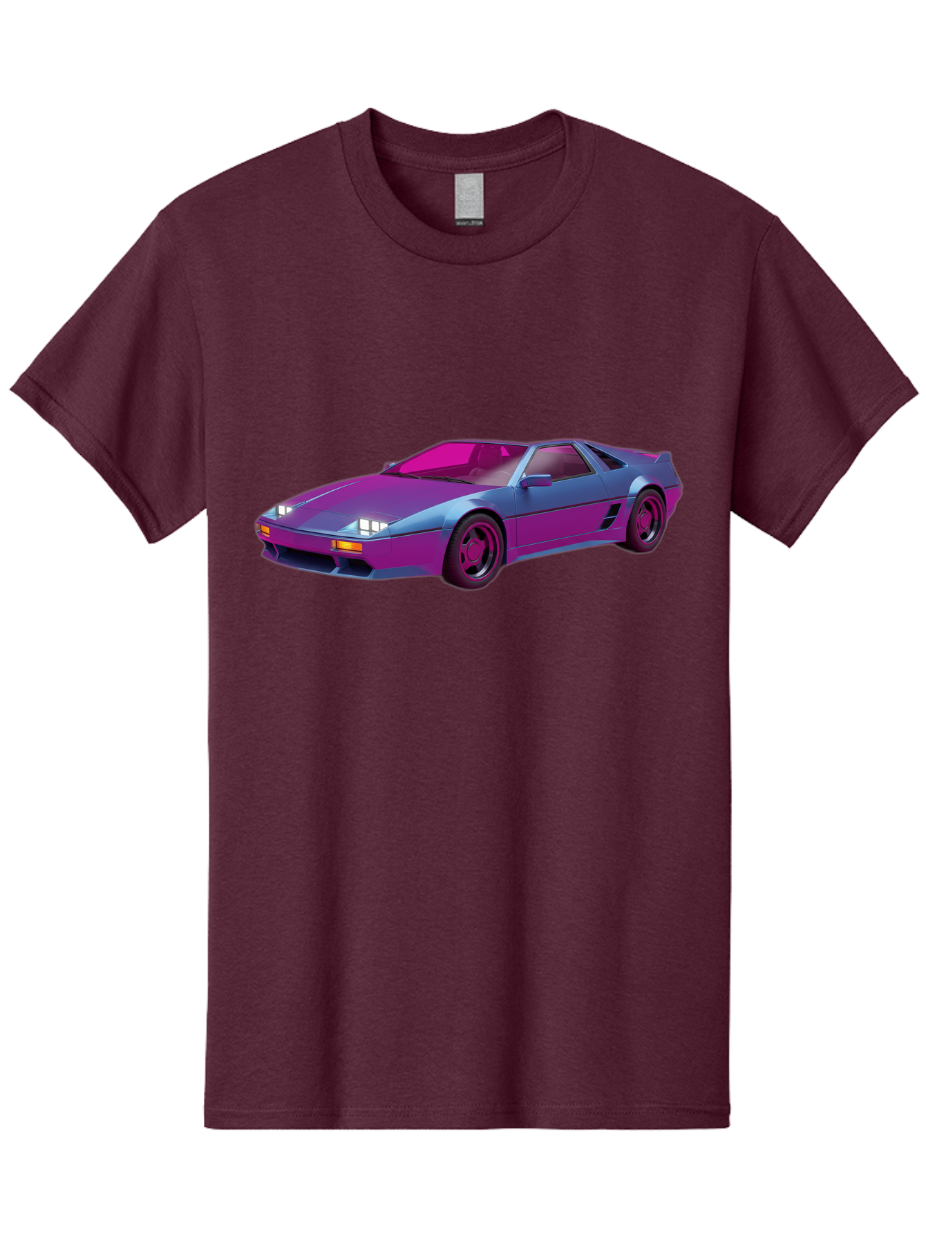 Ferrari-288-Gto Men'S Graphic Tee, 100% Cotton, Comfortable Casual Summer Wear, Machine Washable, Ferrari 288 Gto, Sports Car, Sleek Design, Vibrant Colors, Purple And Pink Gradient, Luxury Vehicle, High-Performance Car, Classic Ferrari Model, Baa670