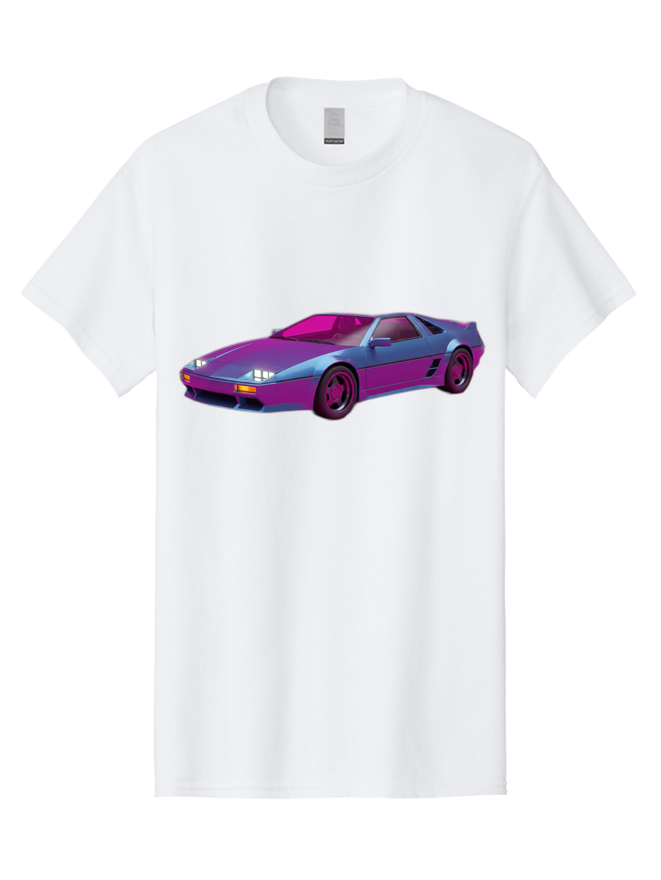 Ferrari-288-Gto Men'S Graphic Tee, 100% Cotton, Comfortable Casual Summer Wear, Machine Washable, Ferrari 288 Gto, Sports Car, Sleek Design, Vibrant Colors, Purple And Pink Gradient, Luxury Vehicle, High-Performance Car, Classic Ferrari Model, Baa670