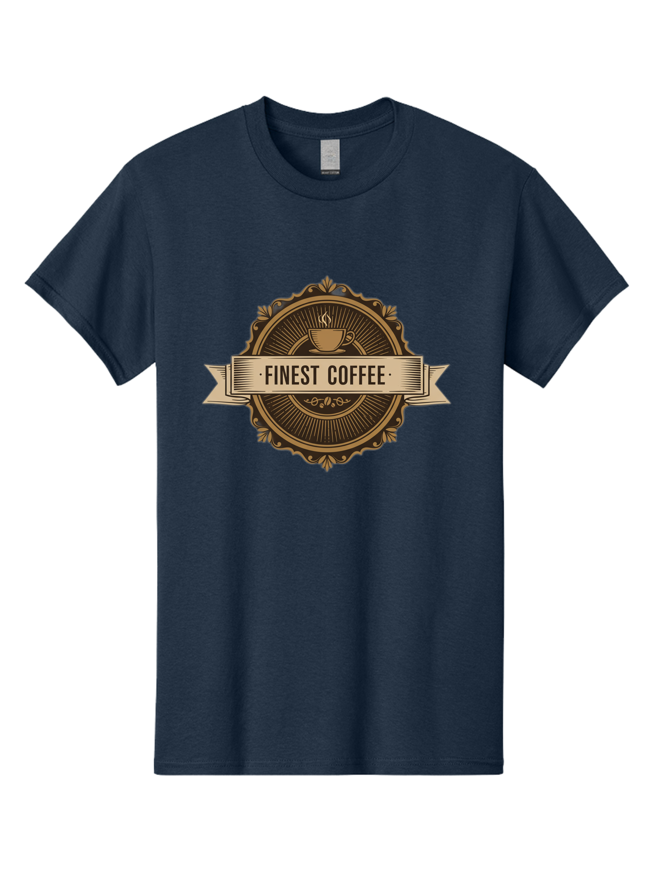 Finest-Coffee Men'S Graphic Tee, 100% Cotton, Comfortable Casual Summer Wear, Machine Washable, Finest Coffee, Coffee Logo, Gourmet Coffee, Vintage Coffee Label, Coffee Branding, Coffee Emblem, Coffee Badge Baa671