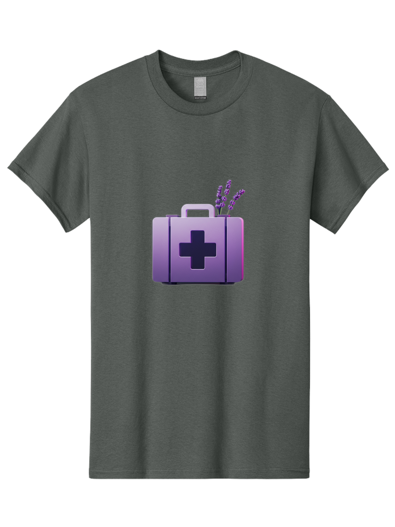First-Aid-Kit-4 Men'S Graphic Tee, 100% Cotton, Comfortable Casual Summer Wear, Machine Washable, First Aid Kit, Medical Cross, Lavender Flowers, Natural Remedies, Health And Wellness, Alternative Medicine, Calming Effects, Herbal Therapy Baa678