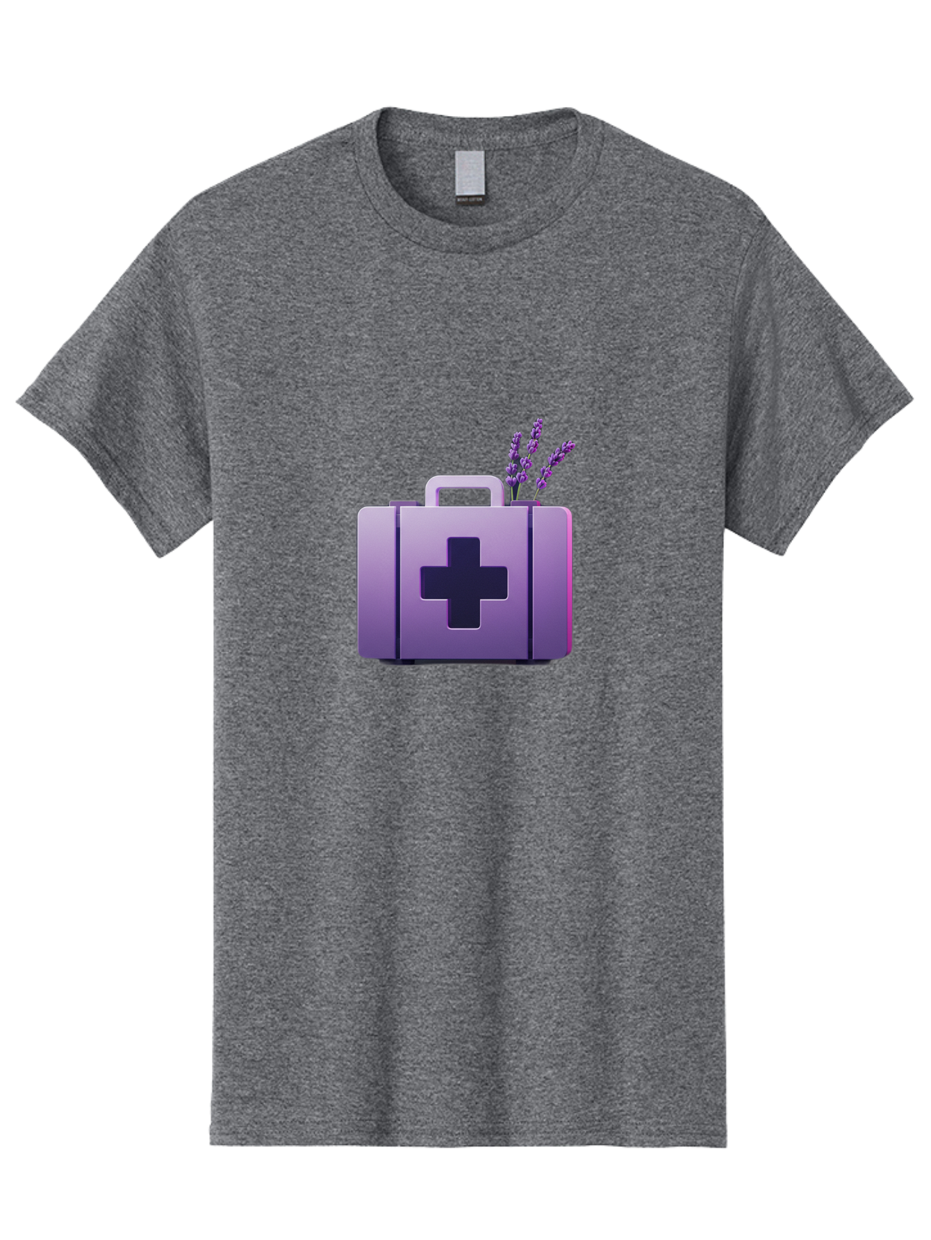 First-Aid-Kit-4 Men'S Graphic Tee, 100% Cotton, Comfortable Casual Summer Wear, Machine Washable, First Aid Kit, Medical Cross, Lavender Flowers, Natural Remedies, Health And Wellness, Alternative Medicine, Calming Effects, Herbal Therapy Baa678