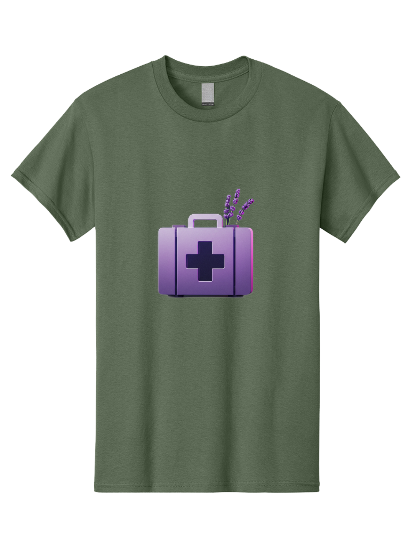 First-Aid-Kit-4 Men'S Graphic Tee, 100% Cotton, Comfortable Casual Summer Wear, Machine Washable, First Aid Kit, Medical Cross, Lavender Flowers, Natural Remedies, Health And Wellness, Alternative Medicine, Calming Effects, Herbal Therapy Baa678