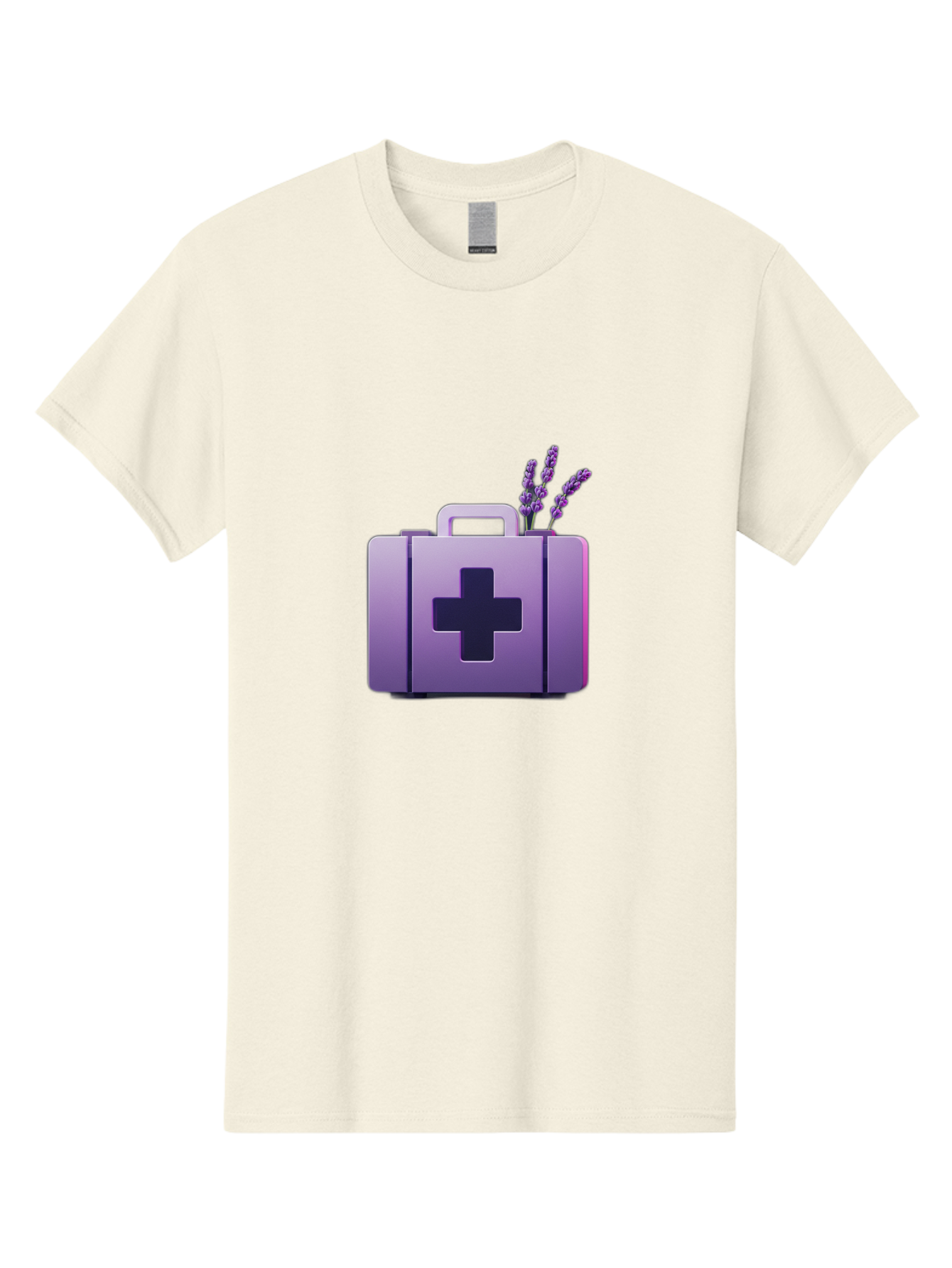 First-Aid-Kit-4 Men'S Graphic Tee, 100% Cotton, Comfortable Casual Summer Wear, Machine Washable, First Aid Kit, Medical Cross, Lavender Flowers, Natural Remedies, Health And Wellness, Alternative Medicine, Calming Effects, Herbal Therapy Baa678