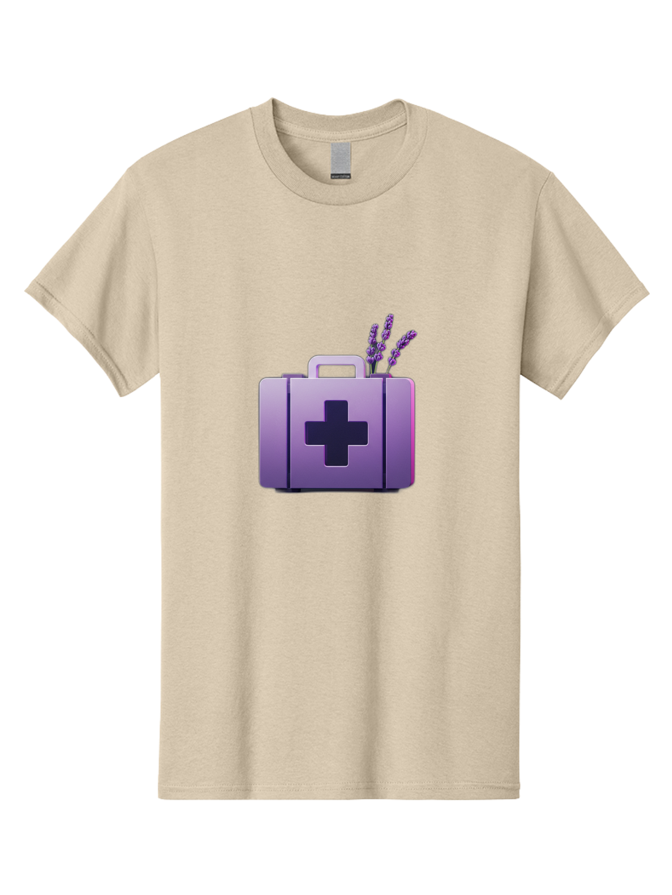 First-Aid-Kit-4 Men'S Graphic Tee, 100% Cotton, Comfortable Casual Summer Wear, Machine Washable, First Aid Kit, Medical Cross, Lavender Flowers, Natural Remedies, Health And Wellness, Alternative Medicine, Calming Effects, Herbal Therapy Baa678