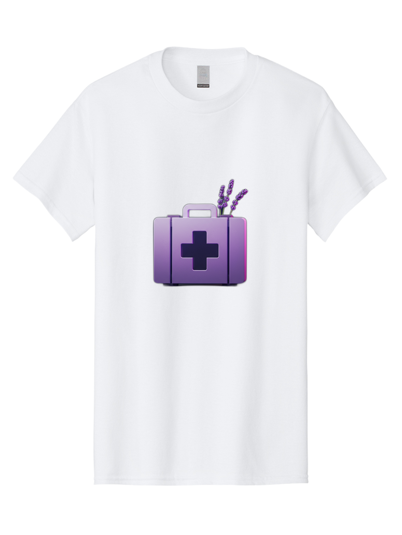 First-Aid-Kit-4 Men'S Graphic Tee, 100% Cotton, Comfortable Casual Summer Wear, Machine Washable, First Aid Kit, Medical Cross, Lavender Flowers, Natural Remedies, Health And Wellness, Alternative Medicine, Calming Effects, Herbal Therapy Baa678