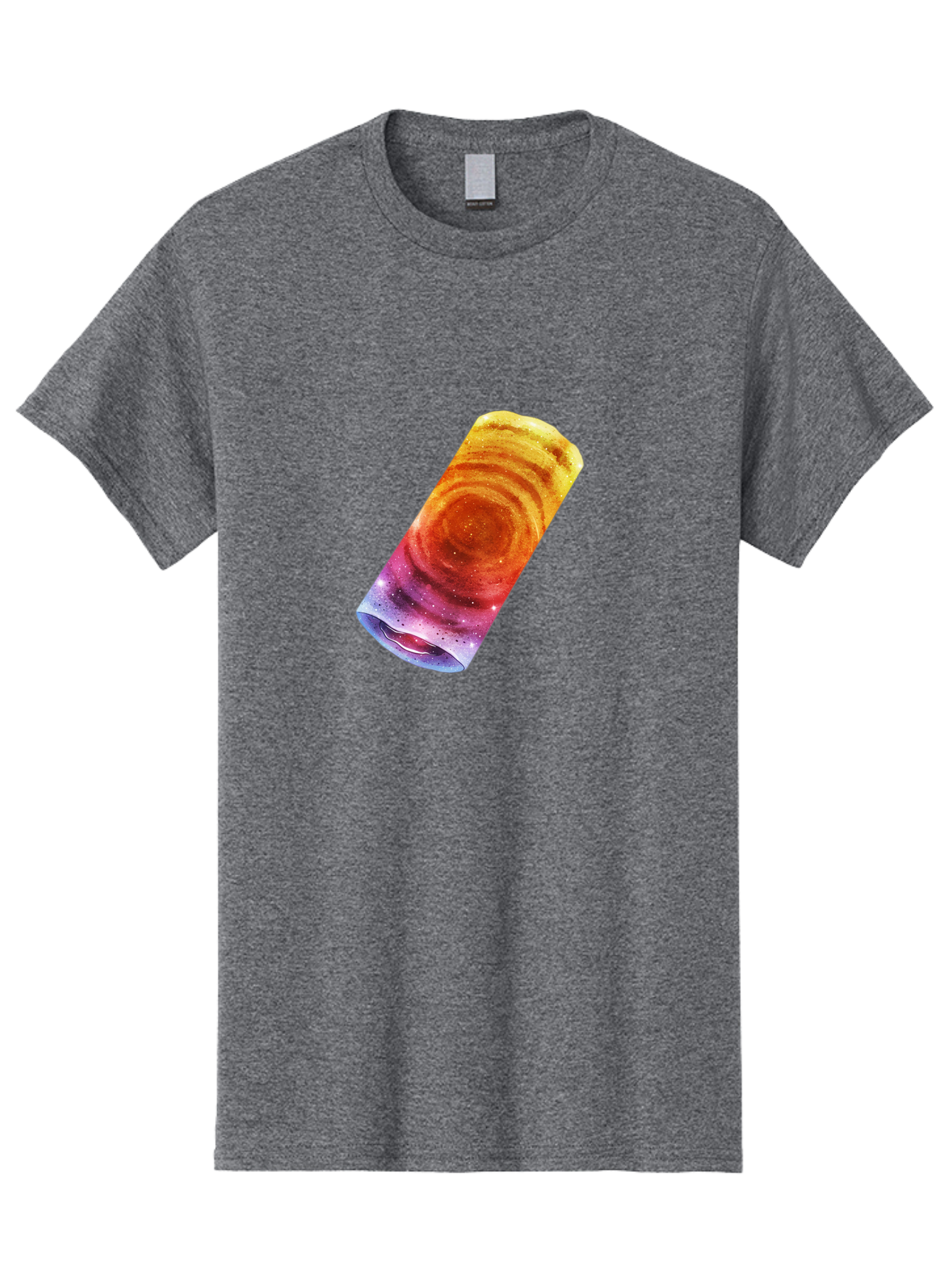 Galaxy-Dosa Men'S Graphic Tee, 100% Cotton, Comfortable Casual Summer Wear, Machine Washable, Cinnamon Swirl Pastry, Sweet Treat, Baked Goods, Delicious Dessert, Swirly Design, Orange And Purple Hues, Sweet Aroma, Tasty Pastry Baa706