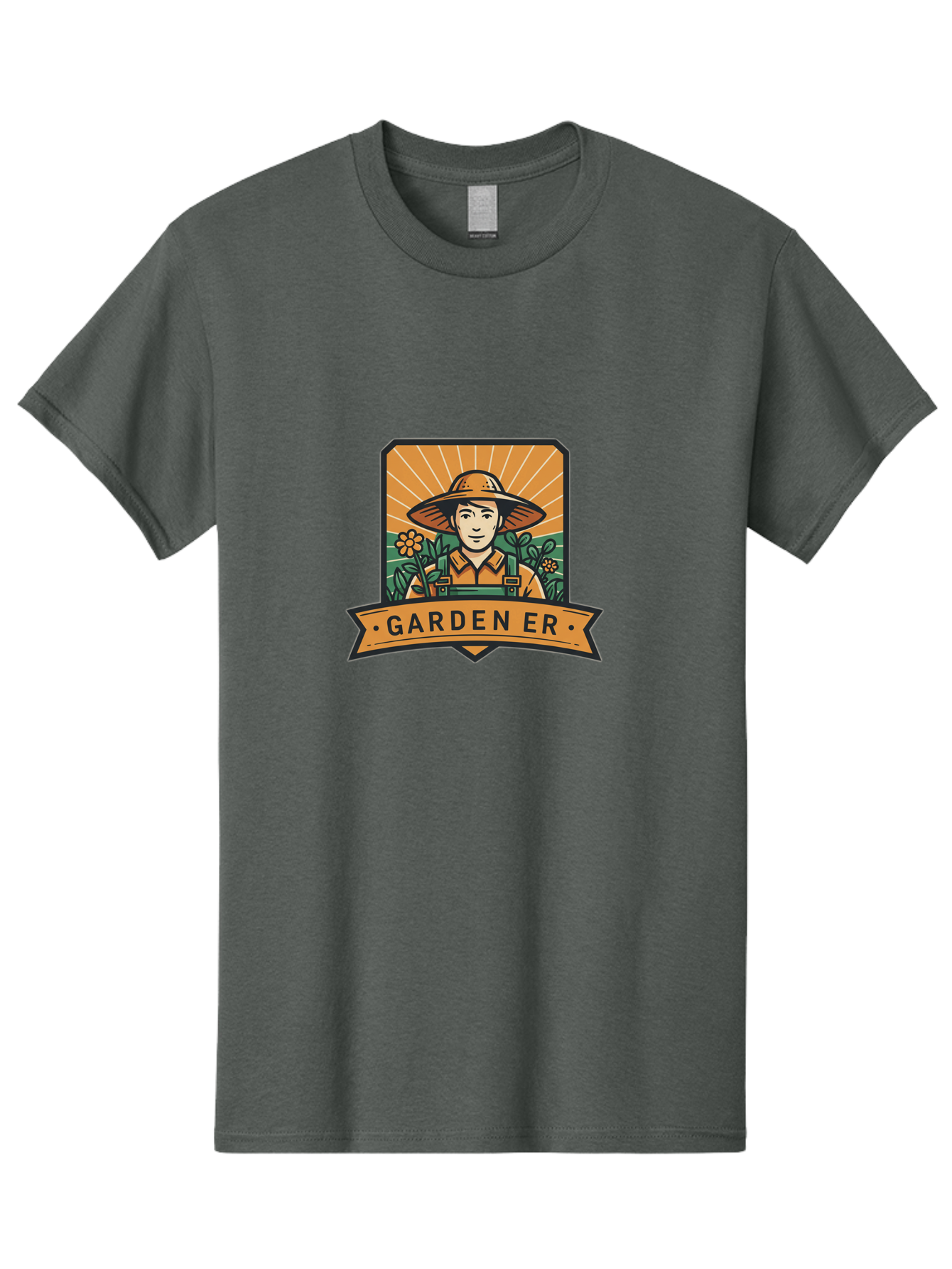 Garden-Er Men'S Graphic Tee, 100% Cotton, Comfortable Casual Summer Wear, Machine Washable, Gardener With Hat, Gardening Tools, Flowers In Bloom, Sun Rising, Gardening Lifestyle, Outdoor Activities, Gardening Logo, Eco-Friendly Gardening Baa709