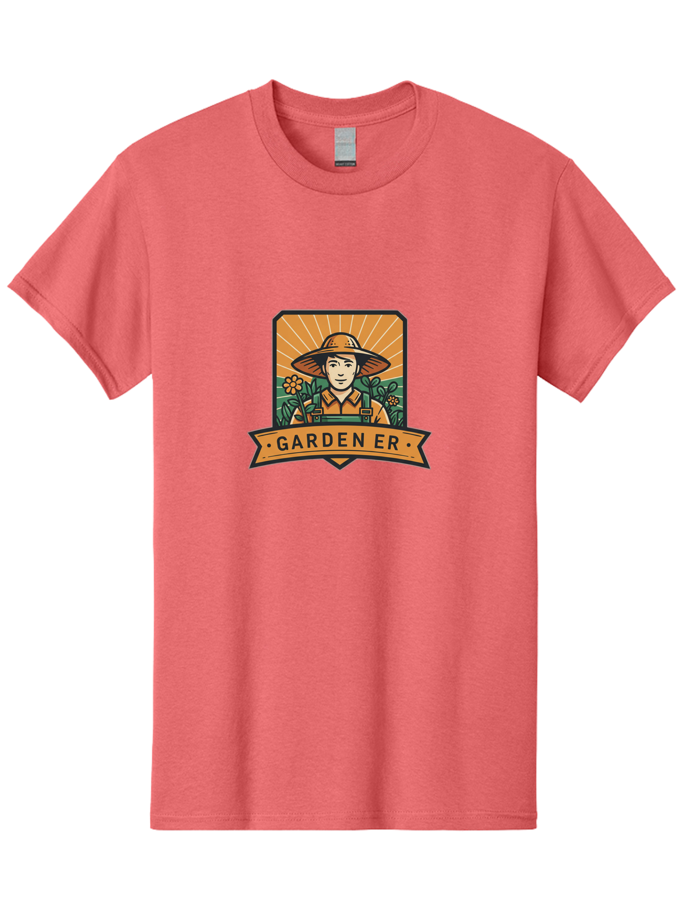 Garden-Er Men'S Graphic Tee, 100% Cotton, Comfortable Casual Summer Wear, Machine Washable, Gardener With Hat, Gardening Tools, Flowers In Bloom, Sun Rising, Gardening Lifestyle, Outdoor Activities, Gardening Logo, Eco-Friendly Gardening Baa709