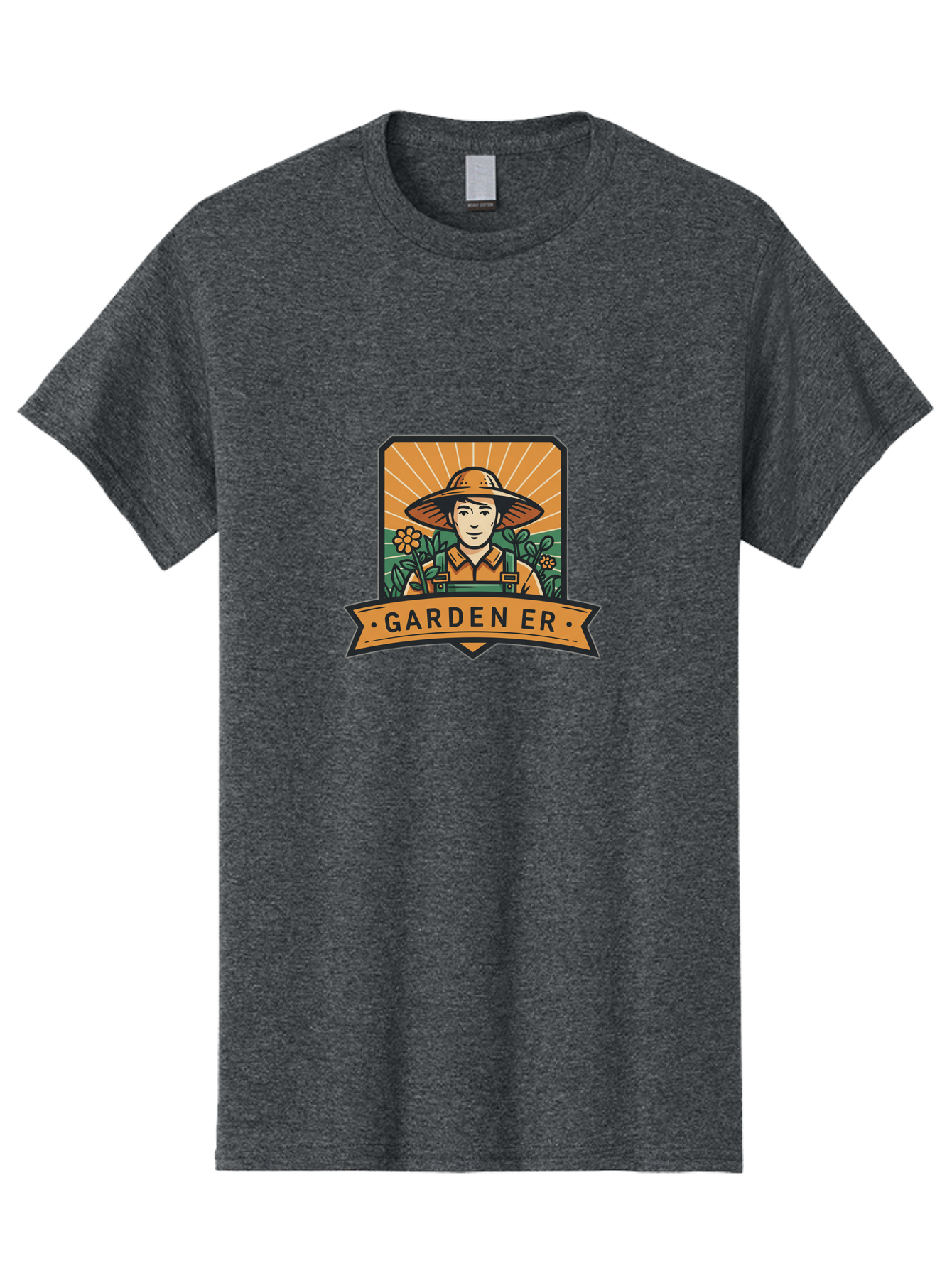 Garden-Er Men'S Graphic Tee, 100% Cotton, Comfortable Casual Summer Wear, Machine Washable, Gardener With Hat, Gardening Tools, Flowers In Bloom, Sun Rising, Gardening Lifestyle, Outdoor Activities, Gardening Logo, Eco-Friendly Gardening Baa709