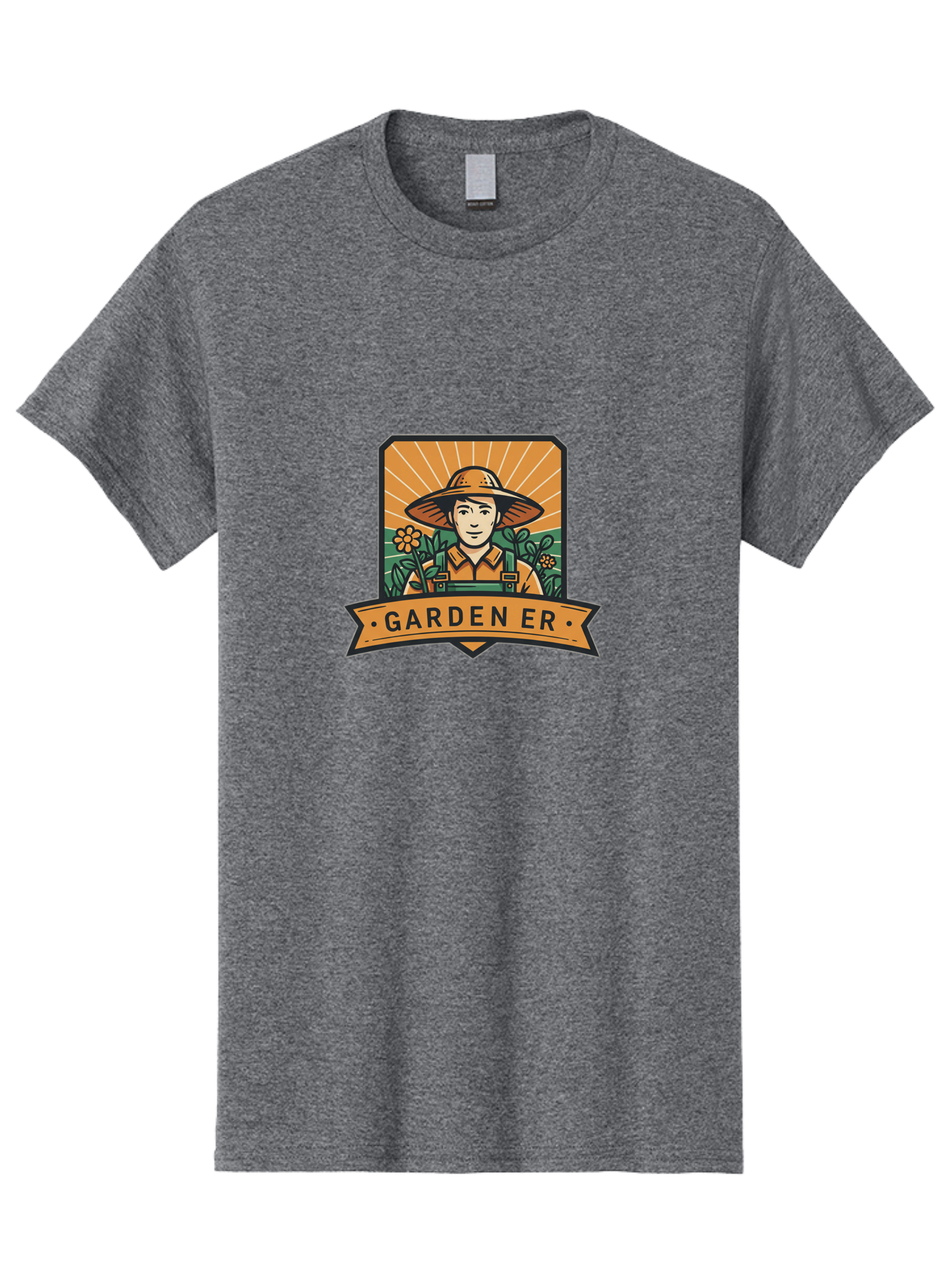 Garden-Er Men'S Graphic Tee, 100% Cotton, Comfortable Casual Summer Wear, Machine Washable, Gardener With Hat, Gardening Tools, Flowers In Bloom, Sun Rising, Gardening Lifestyle, Outdoor Activities, Gardening Logo, Eco-Friendly Gardening Baa709