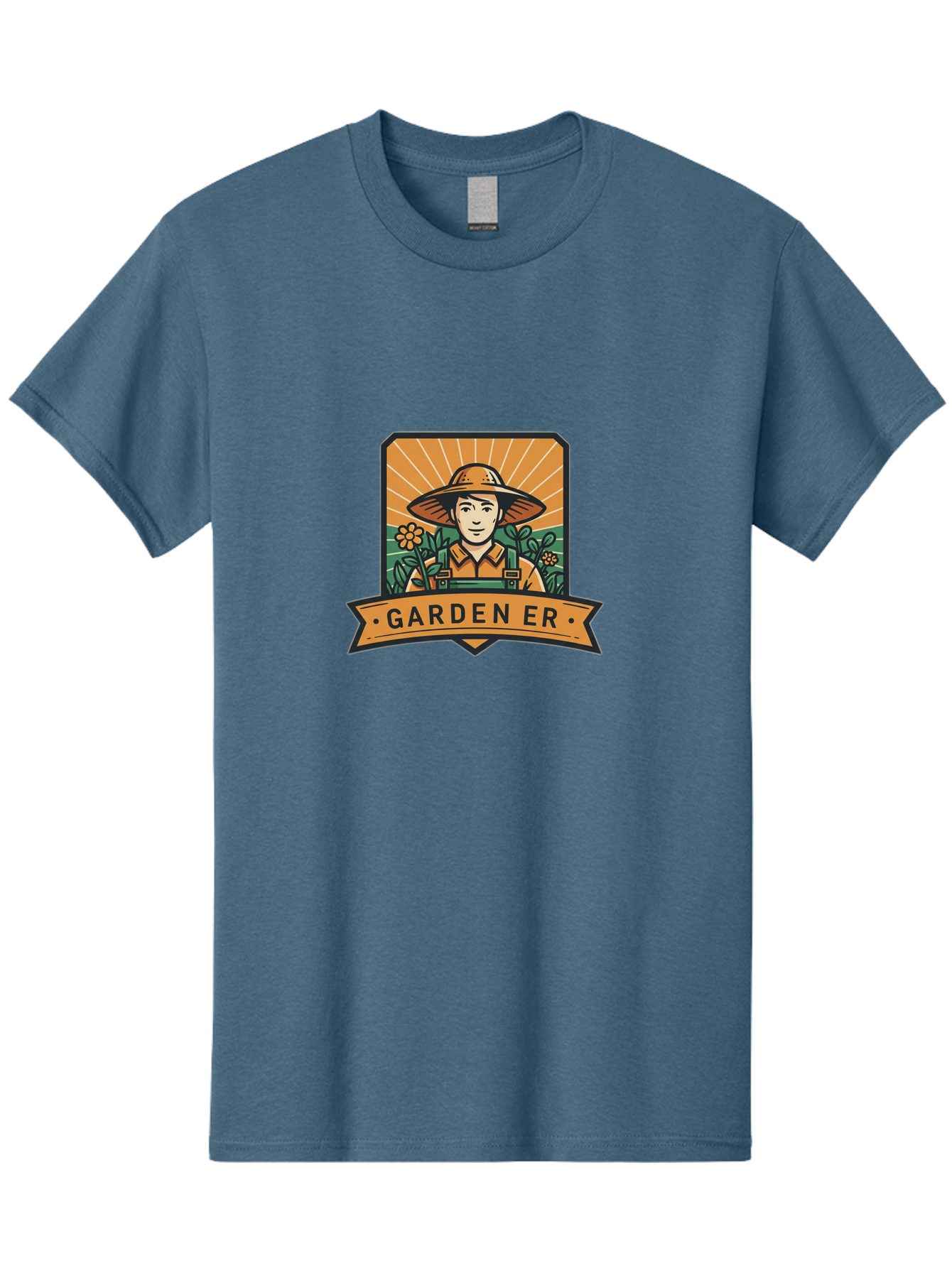 Garden-Er Men'S Graphic Tee, 100% Cotton, Comfortable Casual Summer Wear, Machine Washable, Gardener With Hat, Gardening Tools, Flowers In Bloom, Sun Rising, Gardening Lifestyle, Outdoor Activities, Gardening Logo, Eco-Friendly Gardening Baa709