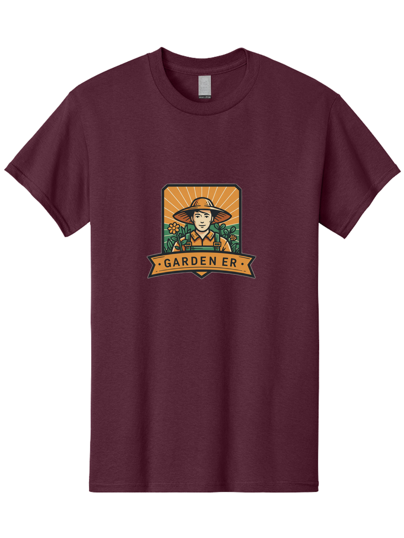 Garden-Er Men'S Graphic Tee, 100% Cotton, Comfortable Casual Summer Wear, Machine Washable, Gardener With Hat, Gardening Tools, Flowers In Bloom, Sun Rising, Gardening Lifestyle, Outdoor Activities, Gardening Logo, Eco-Friendly Gardening Baa709