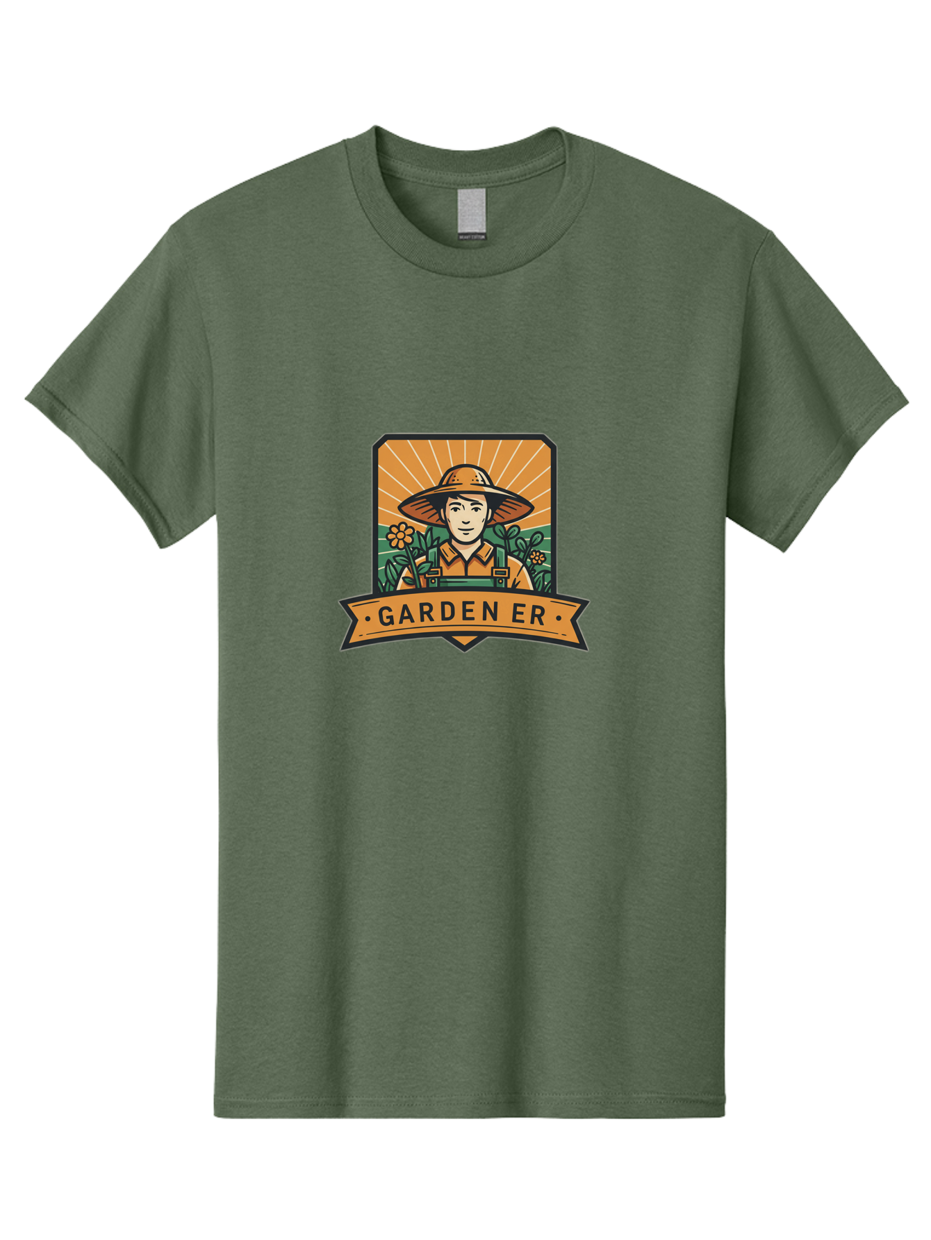 Garden-Er Men'S Graphic Tee, 100% Cotton, Comfortable Casual Summer Wear, Machine Washable, Gardener With Hat, Gardening Tools, Flowers In Bloom, Sun Rising, Gardening Lifestyle, Outdoor Activities, Gardening Logo, Eco-Friendly Gardening Baa709