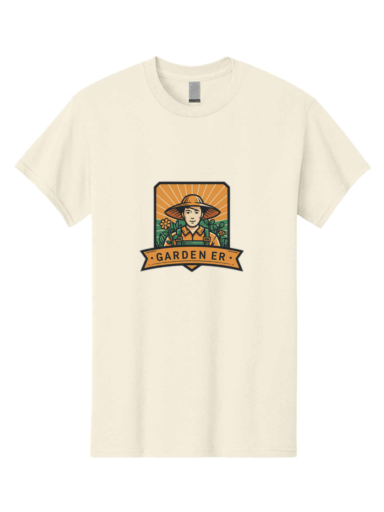 Garden-Er Men'S Graphic Tee, 100% Cotton, Comfortable Casual Summer Wear, Machine Washable, Gardener With Hat, Gardening Tools, Flowers In Bloom, Sun Rising, Gardening Lifestyle, Outdoor Activities, Gardening Logo, Eco-Friendly Gardening Baa709