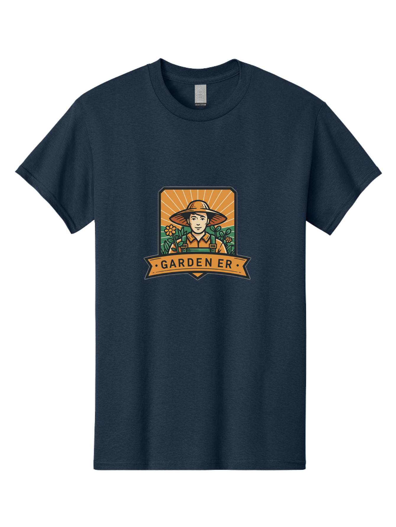 Garden-Er Men'S Graphic Tee, 100% Cotton, Comfortable Casual Summer Wear, Machine Washable, Gardener With Hat, Gardening Tools, Flowers In Bloom, Sun Rising, Gardening Lifestyle, Outdoor Activities, Gardening Logo, Eco-Friendly Gardening Baa709