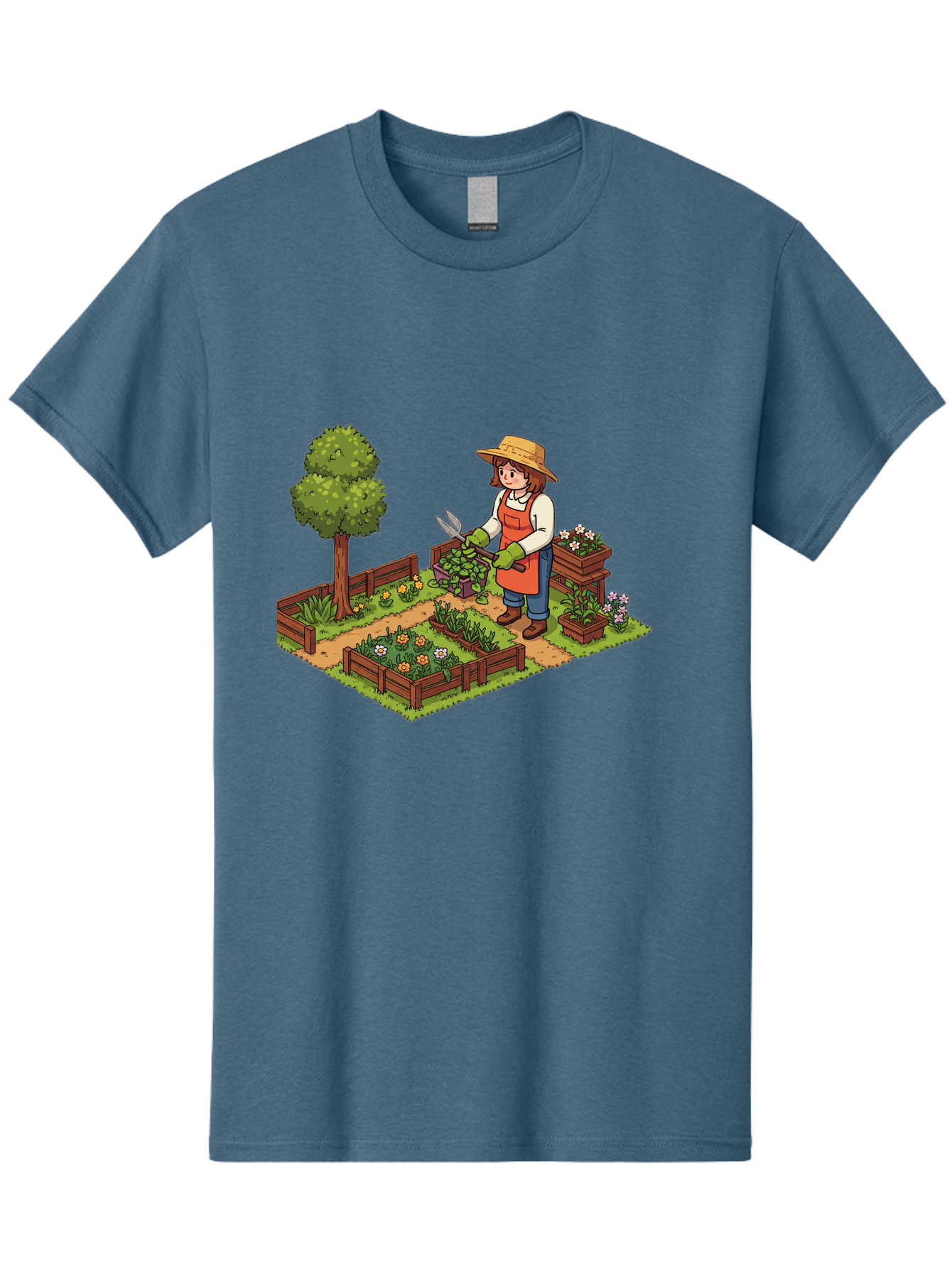 Gardener Men'S Graphic Tee, 100% Cotton, Comfortable Casual Summer Wear, Machine Washable, Gardening, Flower Gardening, Gardening Tools, Gardening Apron, Gardening Hat, Gardening Gloves, Potted Plants, Gardening Scenery, Serene Garden, Baa720