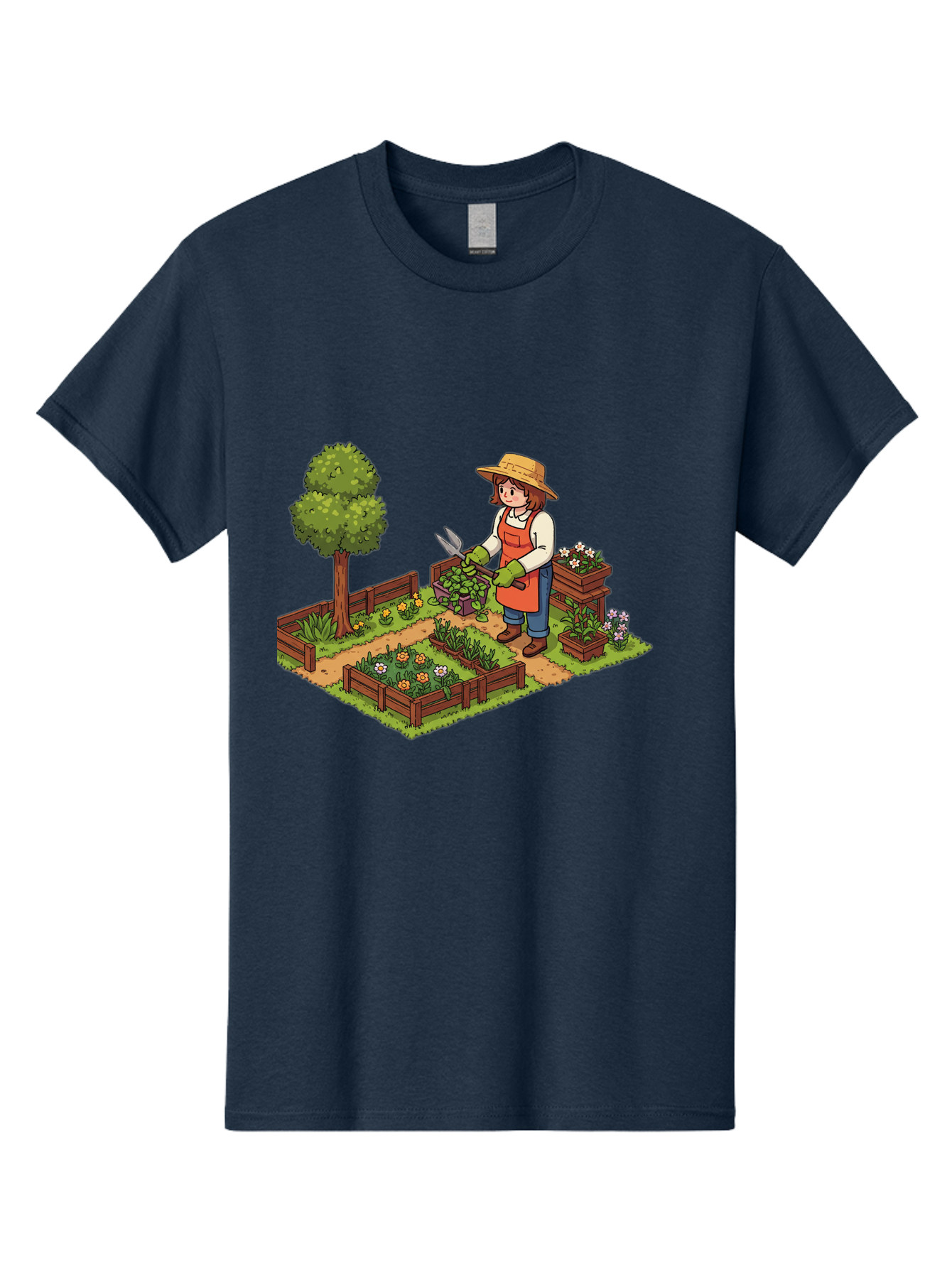 Gardener Men'S Graphic Tee, 100% Cotton, Comfortable Casual Summer Wear, Machine Washable, Gardening, Flower Gardening, Gardening Tools, Gardening Apron, Gardening Hat, Gardening Gloves, Potted Plants, Gardening Scenery, Serene Garden, Baa720