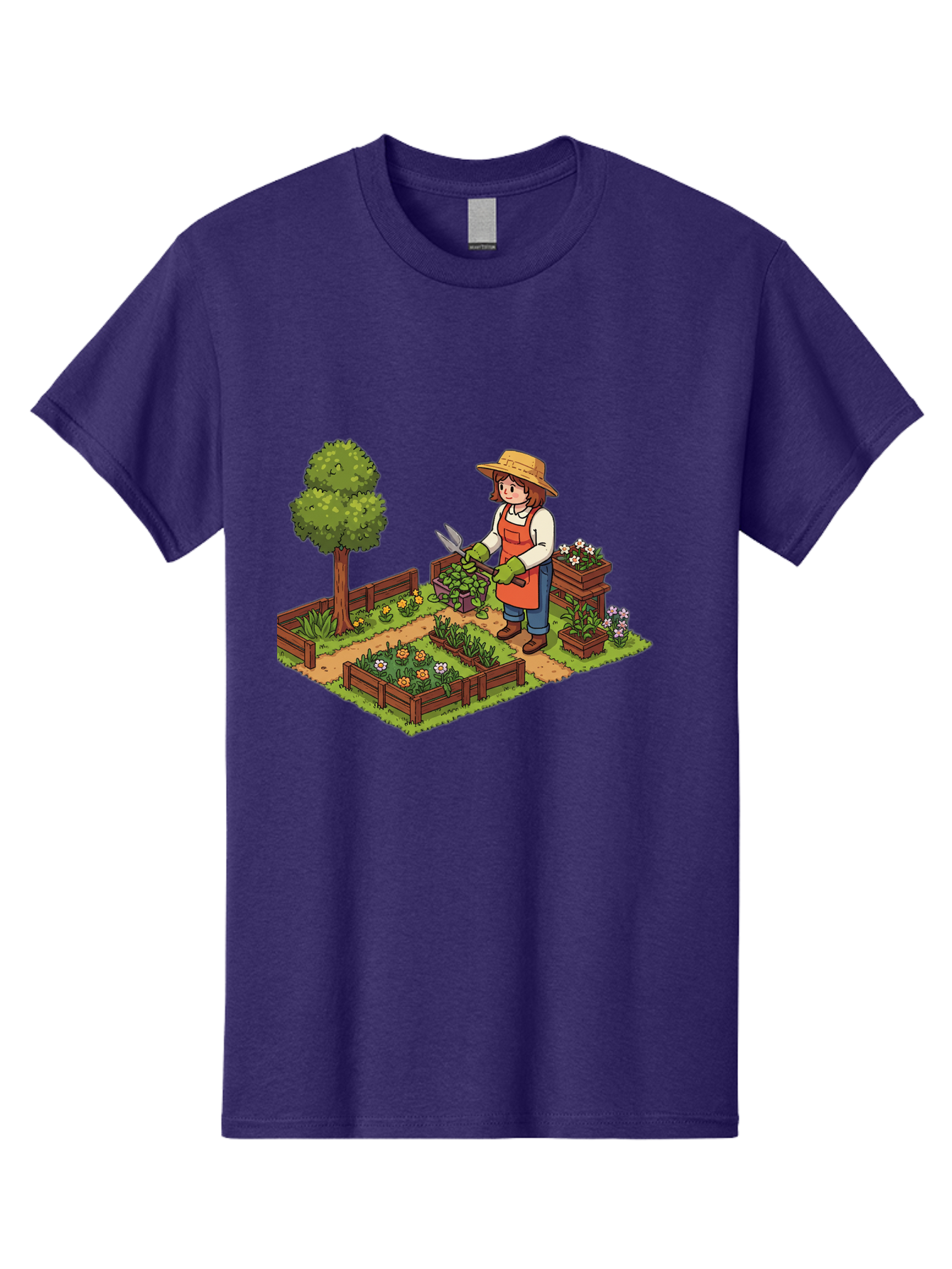 Gardener Men'S Graphic Tee, 100% Cotton, Comfortable Casual Summer Wear, Machine Washable, Gardening, Flower Gardening, Gardening Tools, Gardening Apron, Gardening Hat, Gardening Gloves, Potted Plants, Gardening Scenery, Serene Garden, Baa720