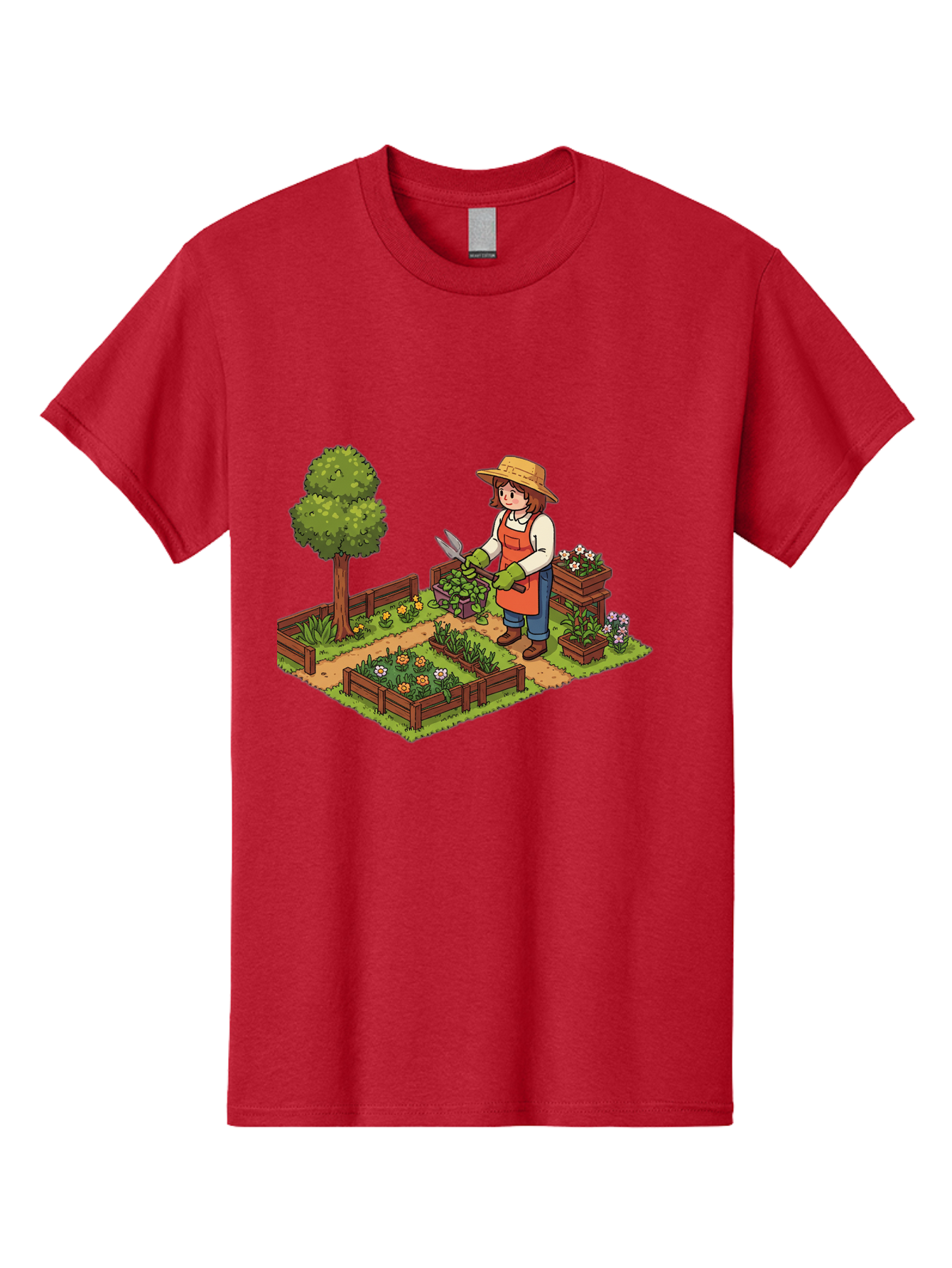 Gardener Men'S Graphic Tee, 100% Cotton, Comfortable Casual Summer Wear, Machine Washable, Gardening, Flower Gardening, Gardening Tools, Gardening Apron, Gardening Hat, Gardening Gloves, Potted Plants, Gardening Scenery, Serene Garden, Baa720