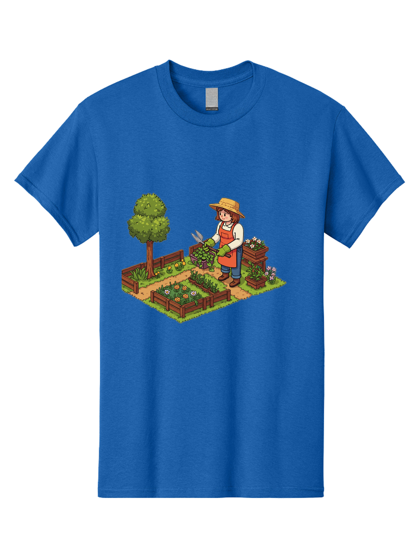 Gardener Men'S Graphic Tee, 100% Cotton, Comfortable Casual Summer Wear, Machine Washable, Gardening, Flower Gardening, Gardening Tools, Gardening Apron, Gardening Hat, Gardening Gloves, Potted Plants, Gardening Scenery, Serene Garden, Baa720