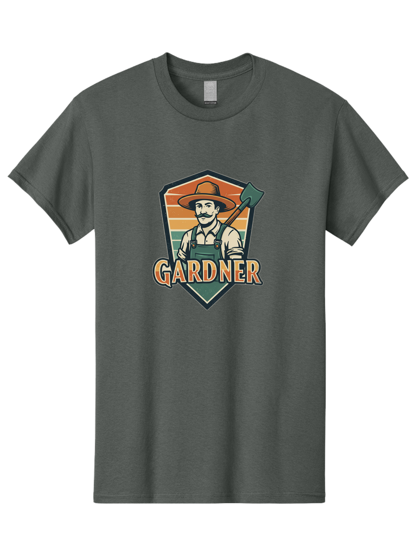 Gardner Men'S Graphic Tee, 100% Cotton, Comfortable Casual Summer Wear, Machine Washable, Gardener With A Hoe, Gardening Logo, Vintage Style, Outdoor Work, Rustic Charm, Gardening Tools, Agriculture, Gardening Profession Baa731