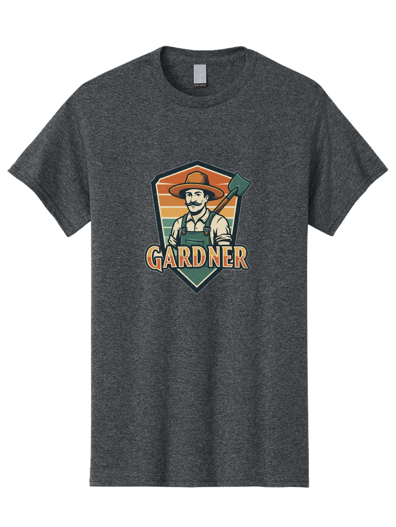 Gardner Men'S Graphic Tee, 100% Cotton, Comfortable Casual Summer Wear, Machine Washable, Gardener With A Hoe, Gardening Logo, Vintage Style, Outdoor Work, Rustic Charm, Gardening Tools, Agriculture, Gardening Profession Baa731
