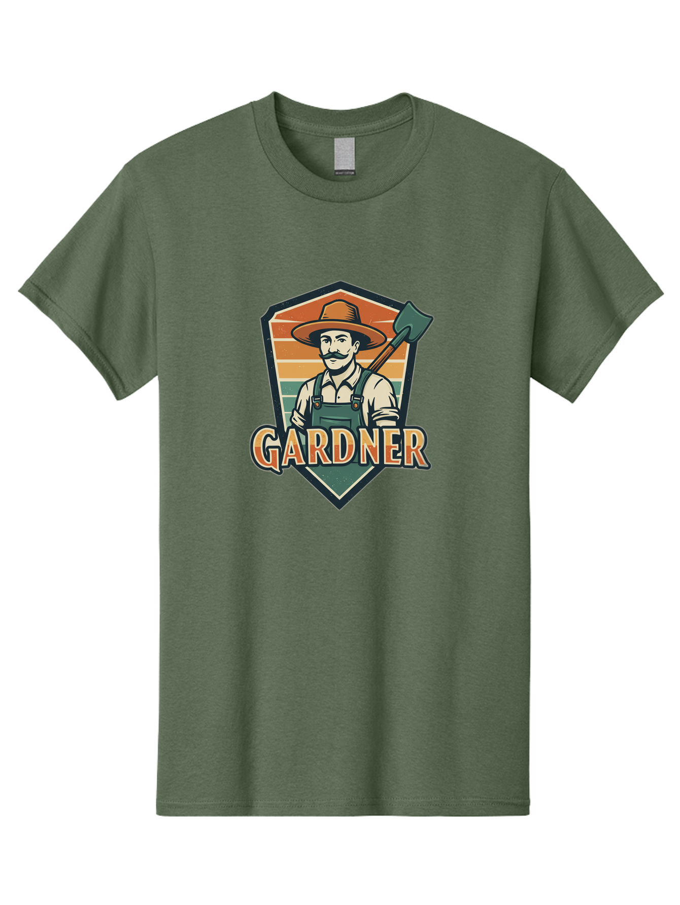 Gardner Men'S Graphic Tee, 100% Cotton, Comfortable Casual Summer Wear, Machine Washable, Gardener With A Hoe, Gardening Logo, Vintage Style, Outdoor Work, Rustic Charm, Gardening Tools, Agriculture, Gardening Profession Baa731