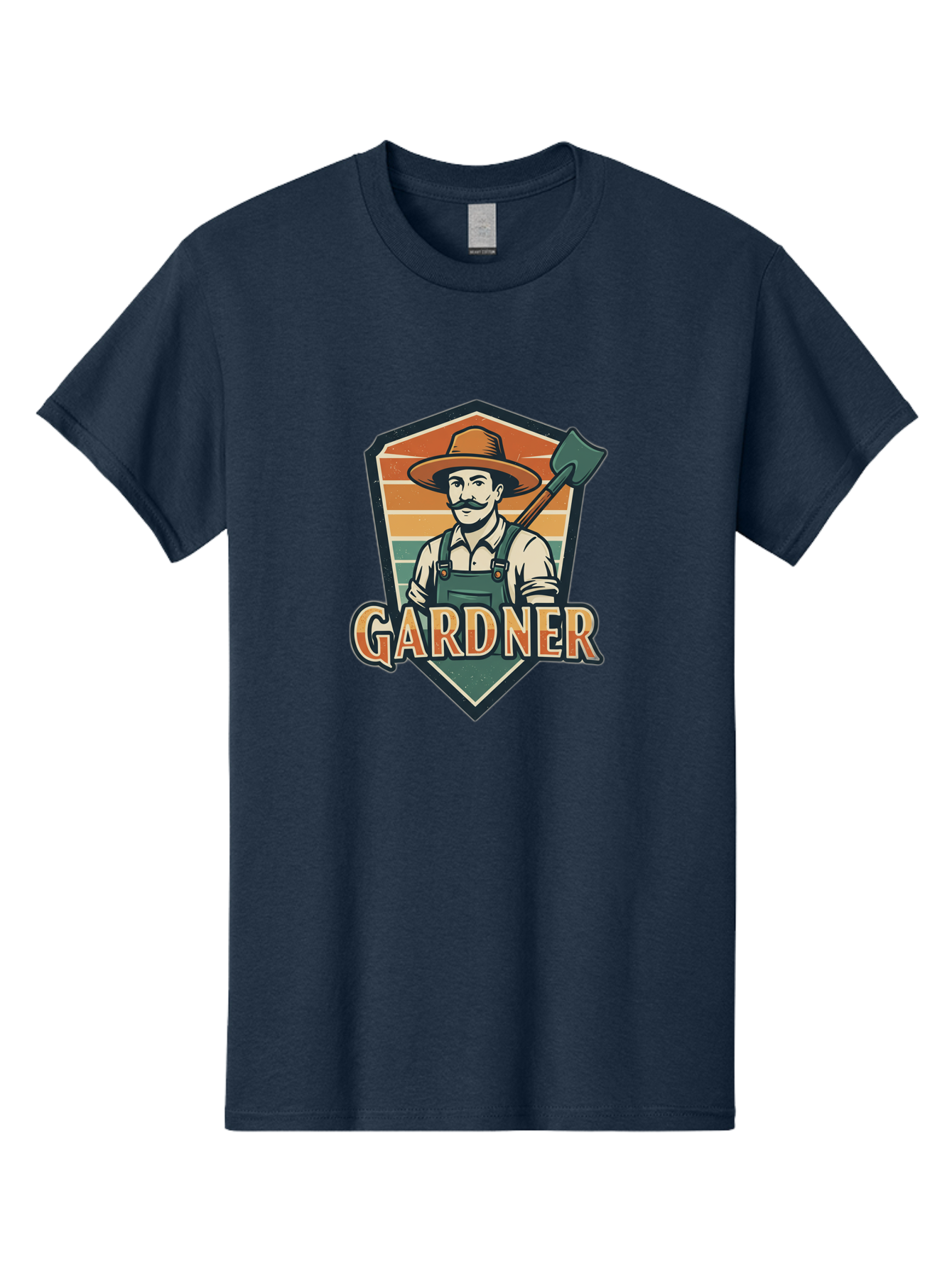 Gardner Men'S Graphic Tee, 100% Cotton, Comfortable Casual Summer Wear, Machine Washable, Gardener With A Hoe, Gardening Logo, Vintage Style, Outdoor Work, Rustic Charm, Gardening Tools, Agriculture, Gardening Profession Baa731