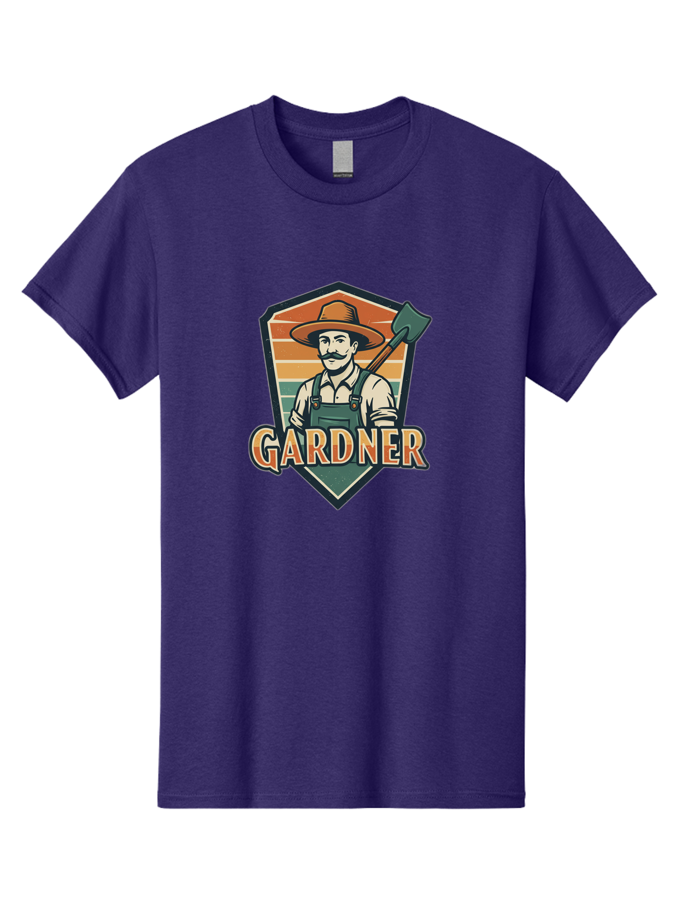 Gardner Men'S Graphic Tee, 100% Cotton, Comfortable Casual Summer Wear, Machine Washable, Gardener With A Hoe, Gardening Logo, Vintage Style, Outdoor Work, Rustic Charm, Gardening Tools, Agriculture, Gardening Profession Baa731