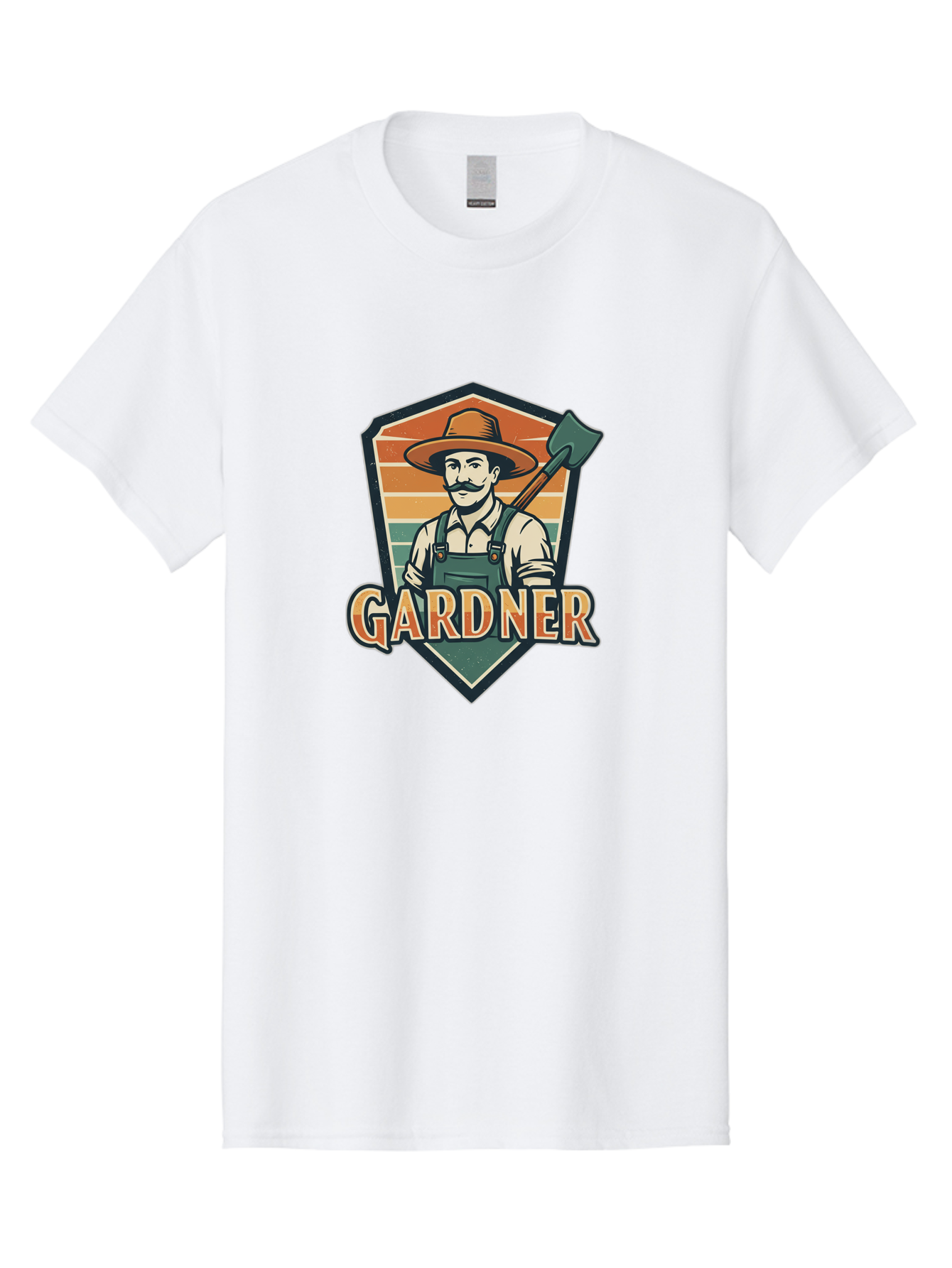 Gardner Men'S Graphic Tee, 100% Cotton, Comfortable Casual Summer Wear, Machine Washable, Gardener With A Hoe, Gardening Logo, Vintage Style, Outdoor Work, Rustic Charm, Gardening Tools, Agriculture, Gardening Profession Baa731