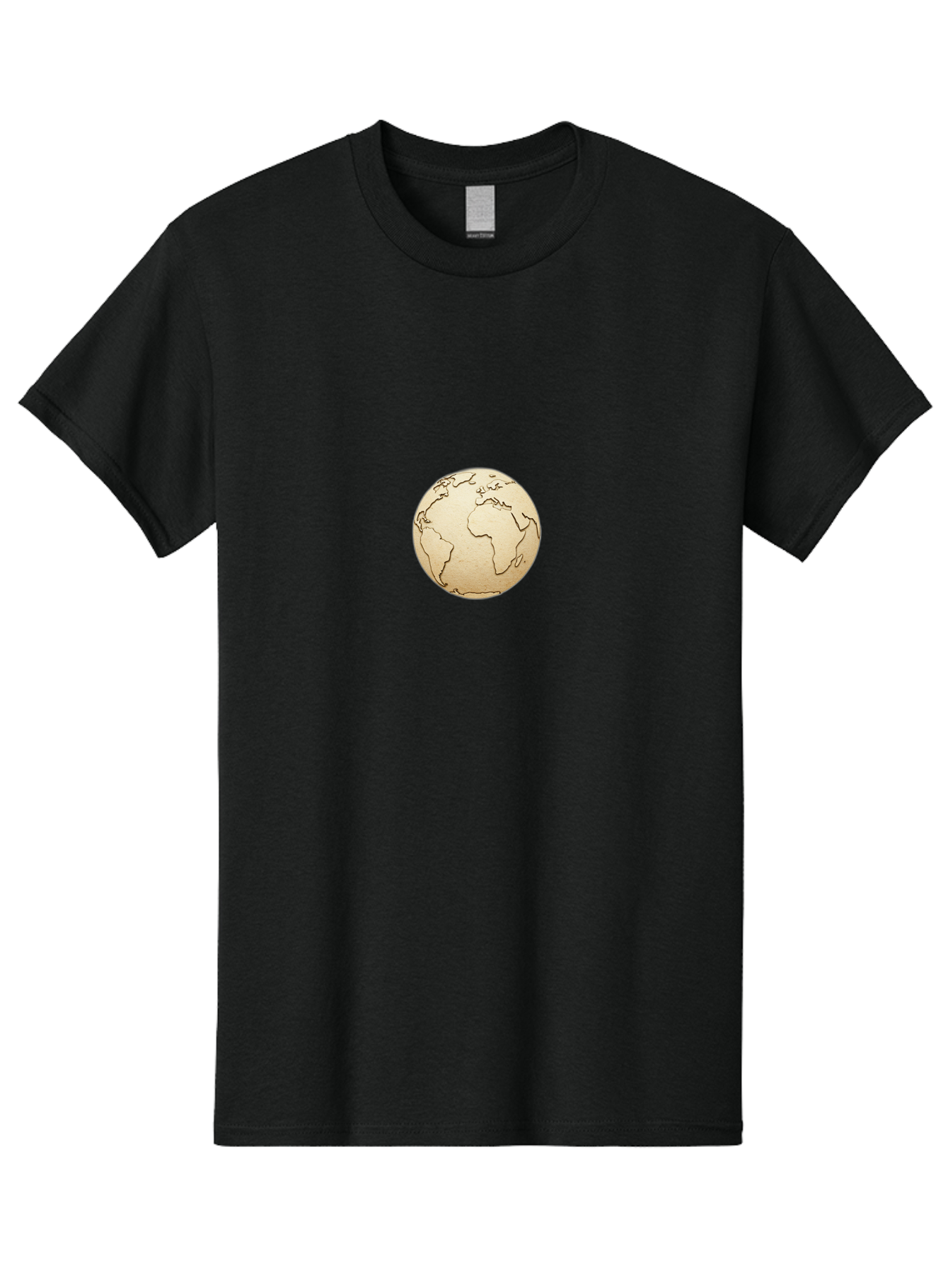 Globe-5 Men'S Graphic Tee, 100% Cotton, Comfortable Casual Summer Wear, Machine Washable, Globe, World Map, Global Illustration, Earth, International Icon, Geographical Representation, Simple Design, Minimalist Globe, Educational Graphic Baa745