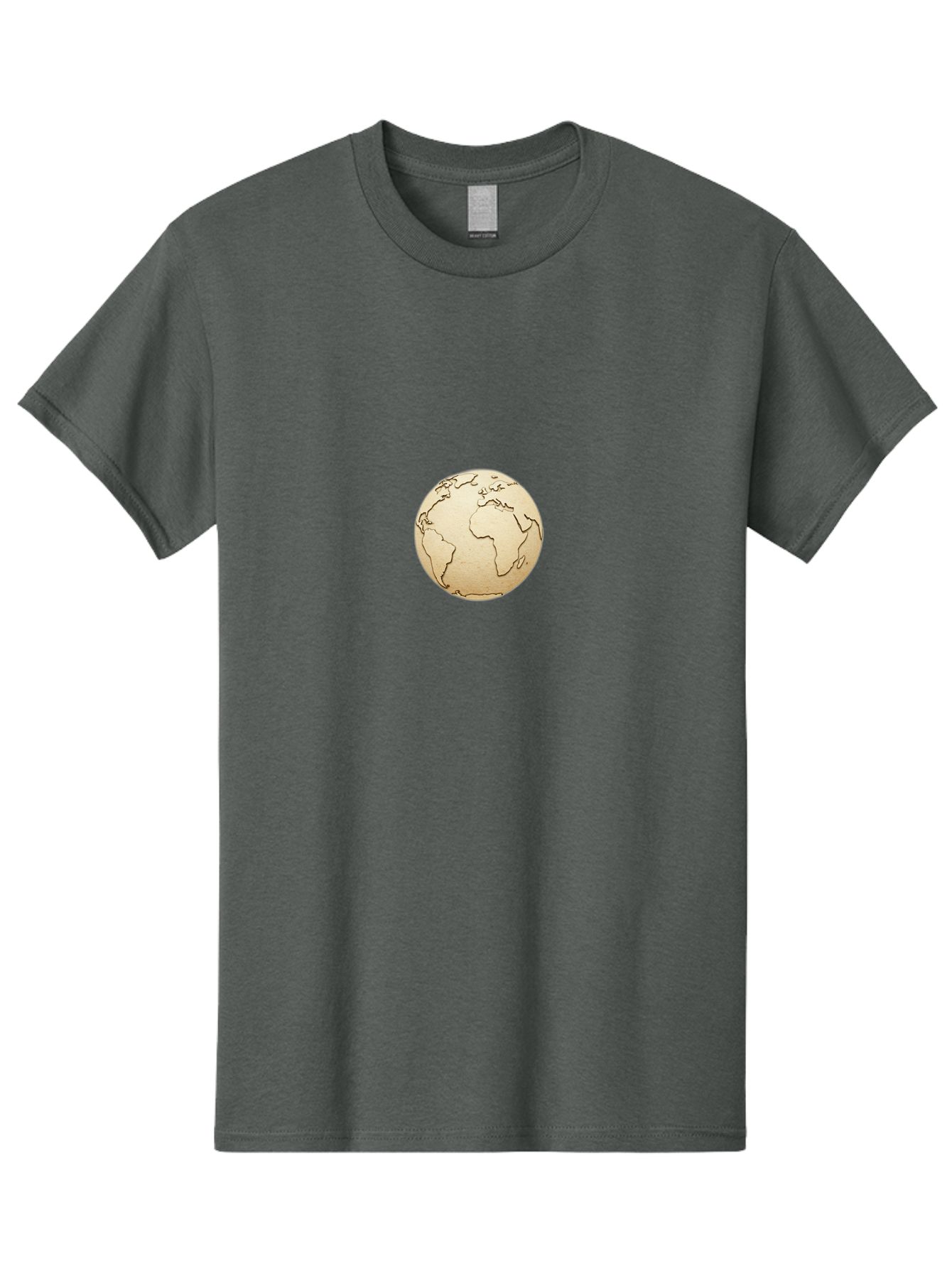 Globe-5 Men'S Graphic Tee, 100% Cotton, Comfortable Casual Summer Wear, Machine Washable, Globe, World Map, Global Illustration, Earth, International Icon, Geographical Representation, Simple Design, Minimalist Globe, Educational Graphic Baa745