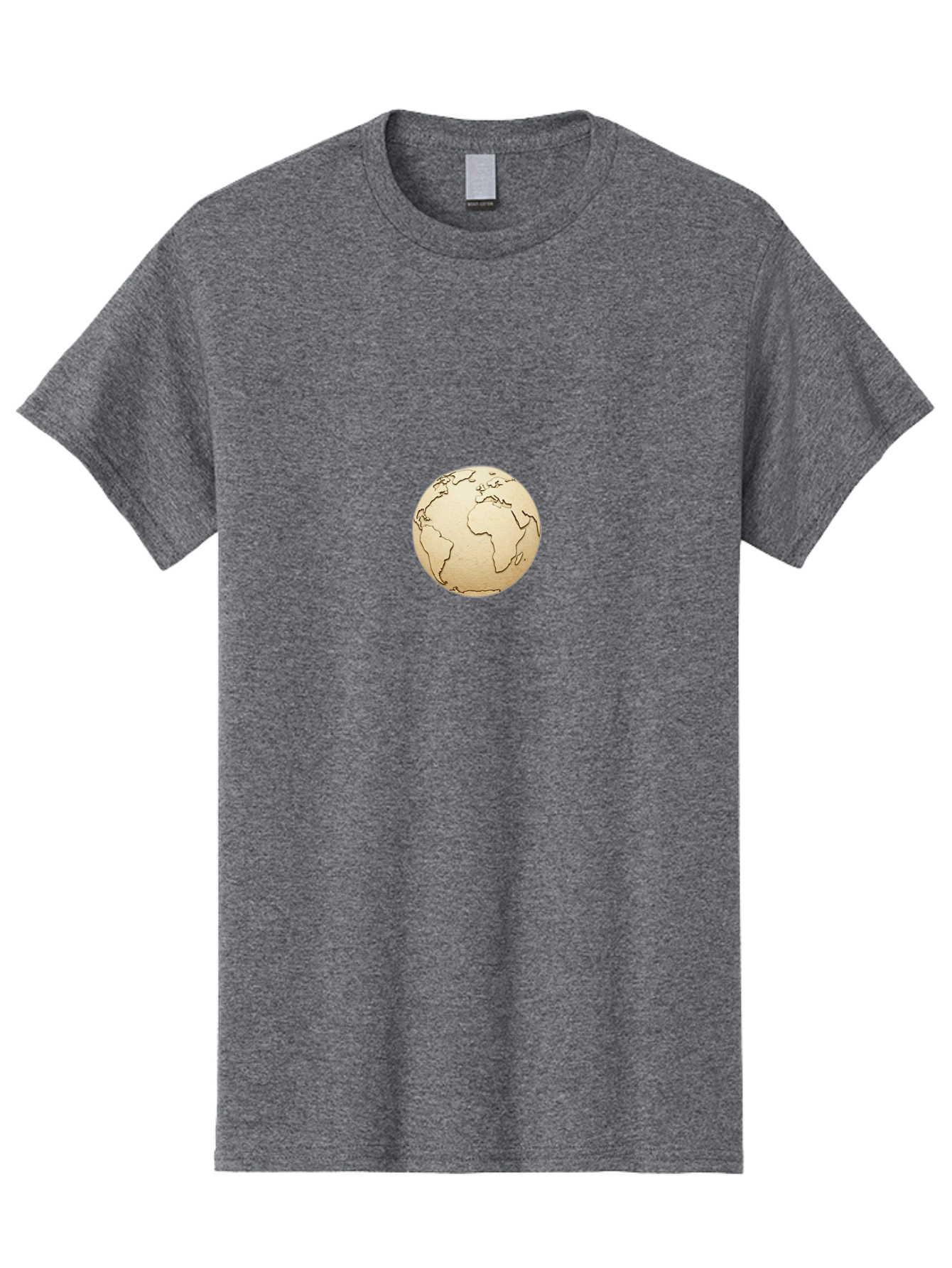 Globe-5 Men'S Graphic Tee, 100% Cotton, Comfortable Casual Summer Wear, Machine Washable, Globe, World Map, Global Illustration, Earth, International Icon, Geographical Representation, Simple Design, Minimalist Globe, Educational Graphic Baa745