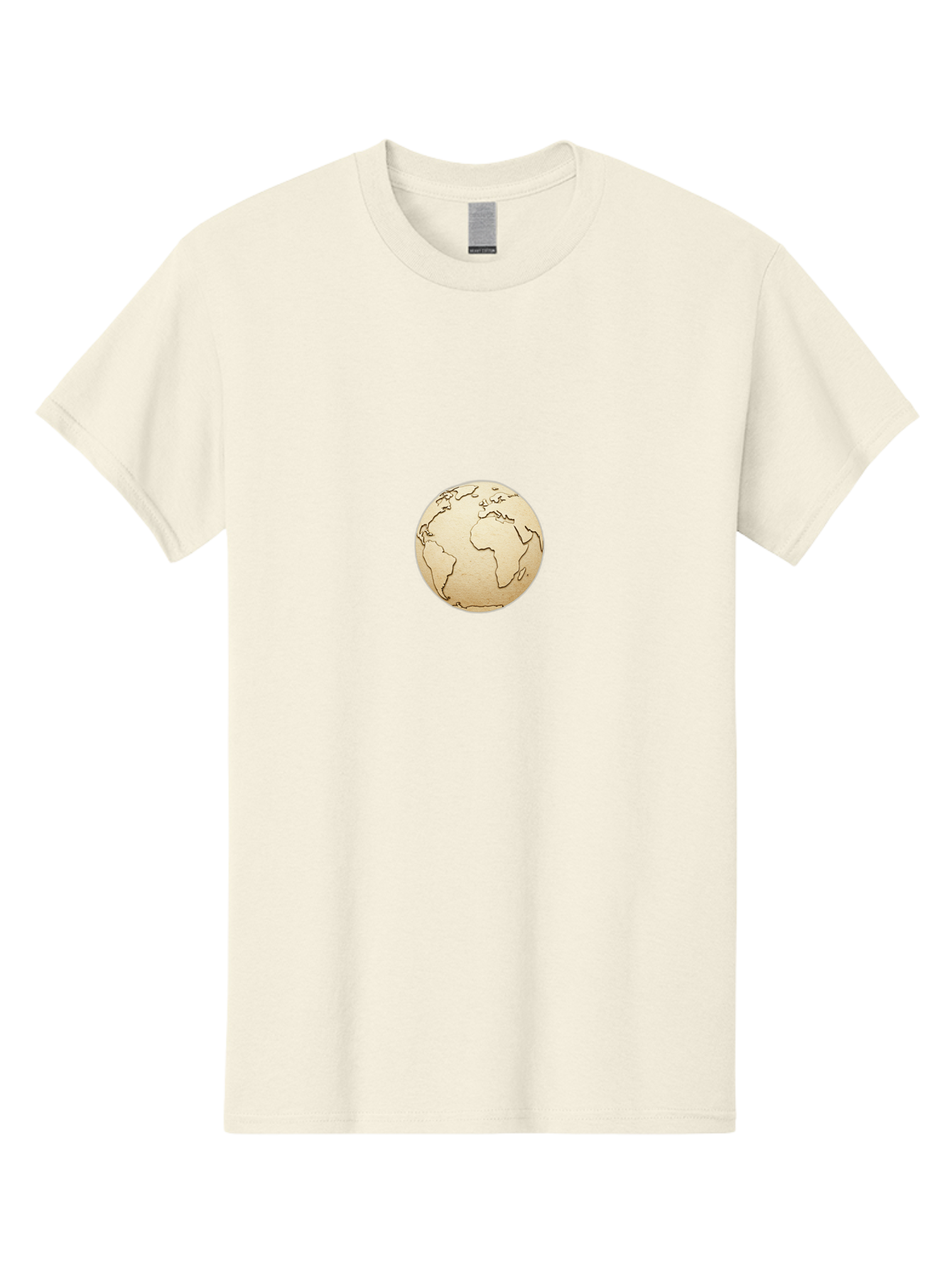 Globe-5 Men'S Graphic Tee, 100% Cotton, Comfortable Casual Summer Wear, Machine Washable, Globe, World Map, Global Illustration, Earth, International Icon, Geographical Representation, Simple Design, Minimalist Globe, Educational Graphic Baa745