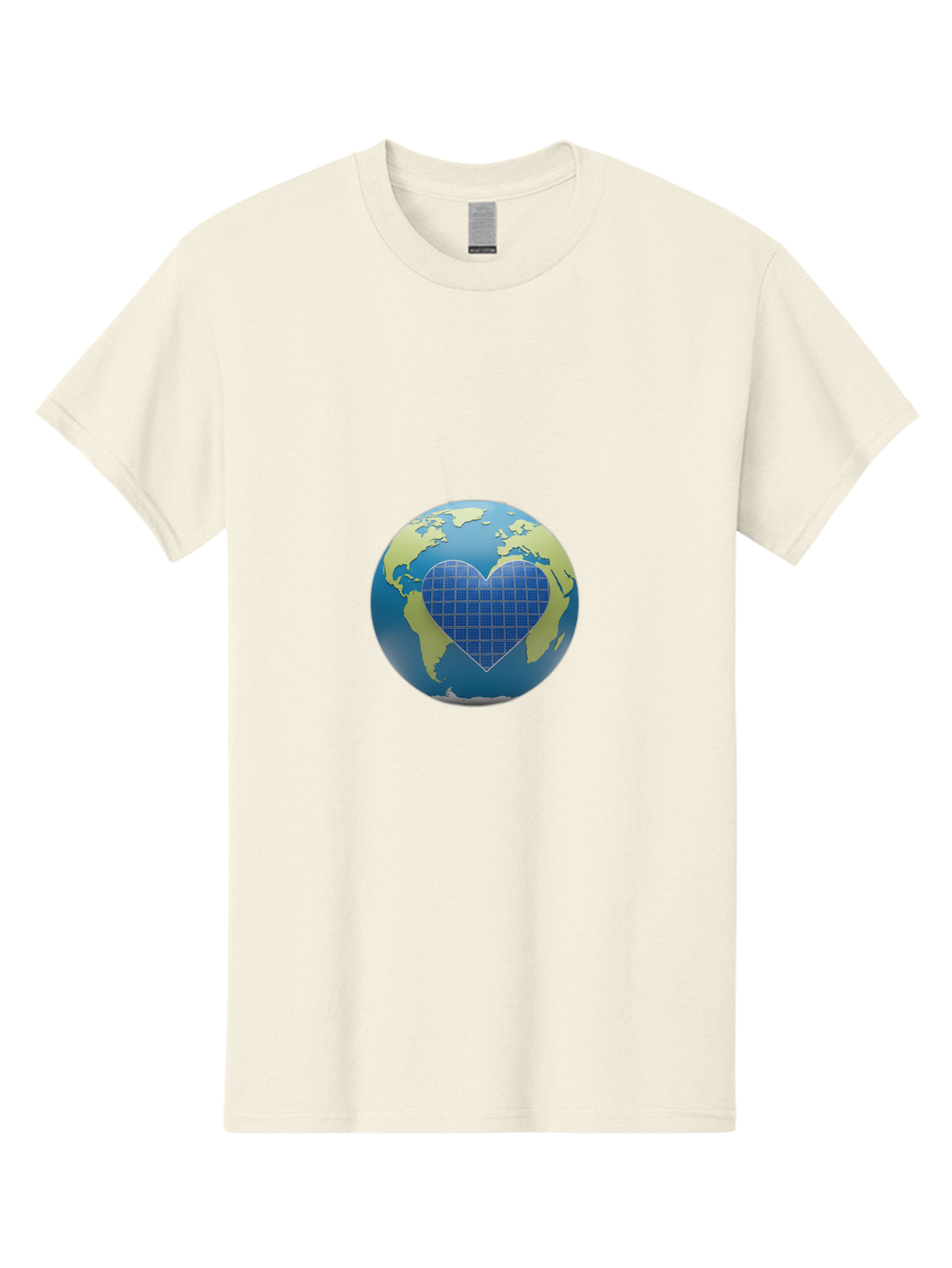 Globe-With-Heart Men'S Graphic Tee, 100% Cotton, Comfortable Casual Summer Wear, Machine Washable, Globe With Heart Shape, World Map, Love For The Planet, Eco-Friendly, Sustainable Living, Global Unity, Heart-Shaped Grid, Baa755