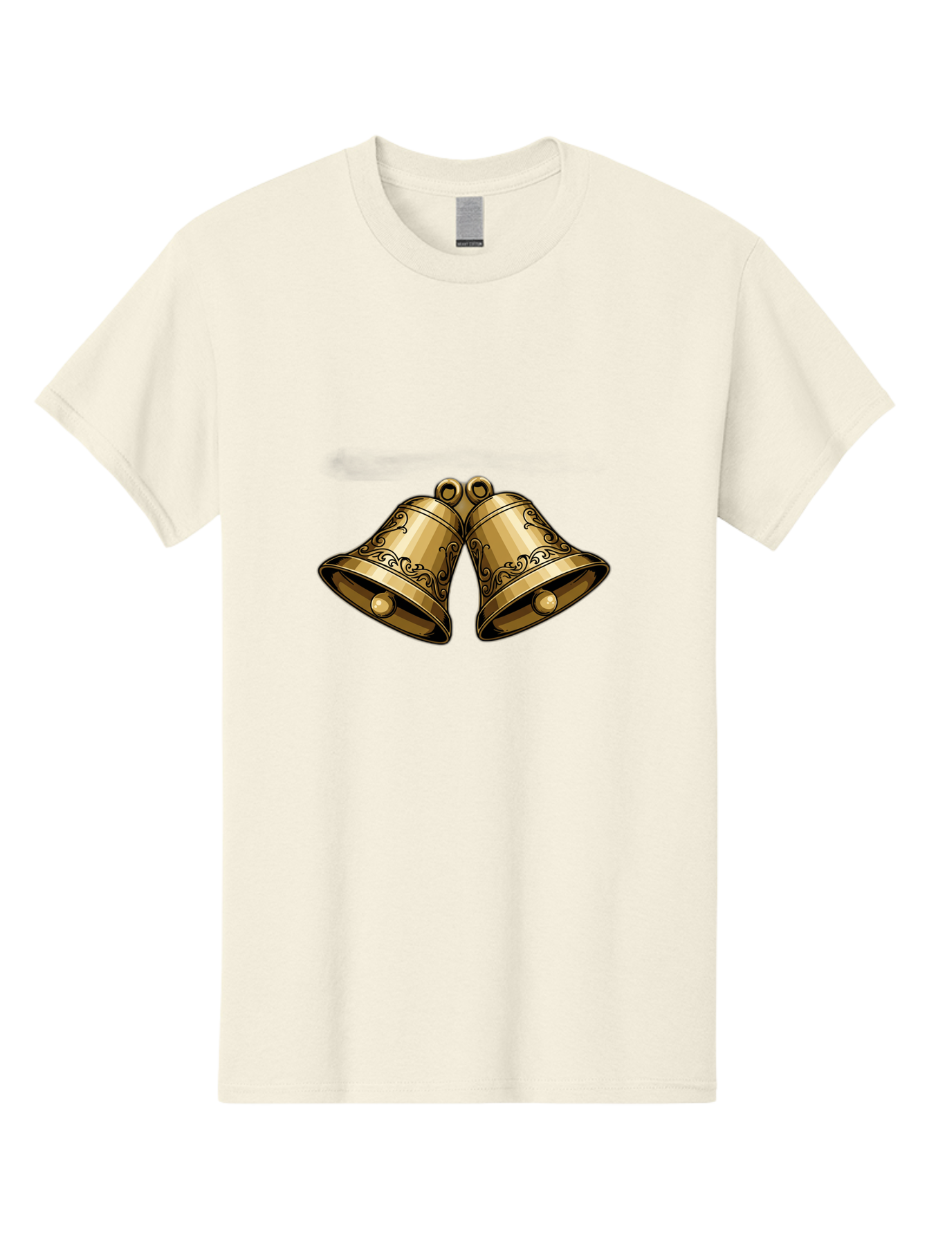 Golden-Bells-2 Men'S Graphic Tee, 100% Cotton, Comfortable Casual Summer Wear, Machine Washable, Golden Bells, Decorative Bells, Ornate Design, Festive Decor, Holiday Decorations, Vintage Style, Luxurious Feel, Celebratory Atmosphere Baa769