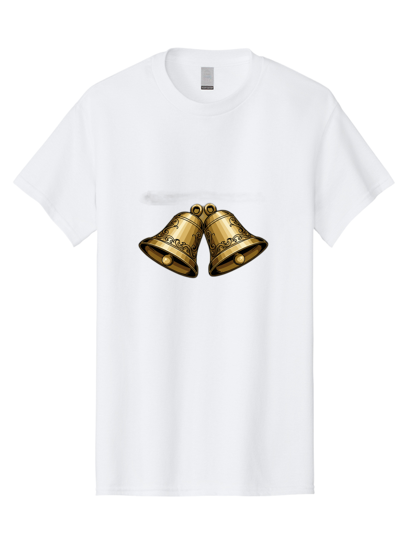 Golden-Bells-2 Men'S Graphic Tee, 100% Cotton, Comfortable Casual Summer Wear, Machine Washable, Golden Bells, Decorative Bells, Ornate Design, Festive Decor, Holiday Decorations, Vintage Style, Luxurious Feel, Celebratory Atmosphere Baa769