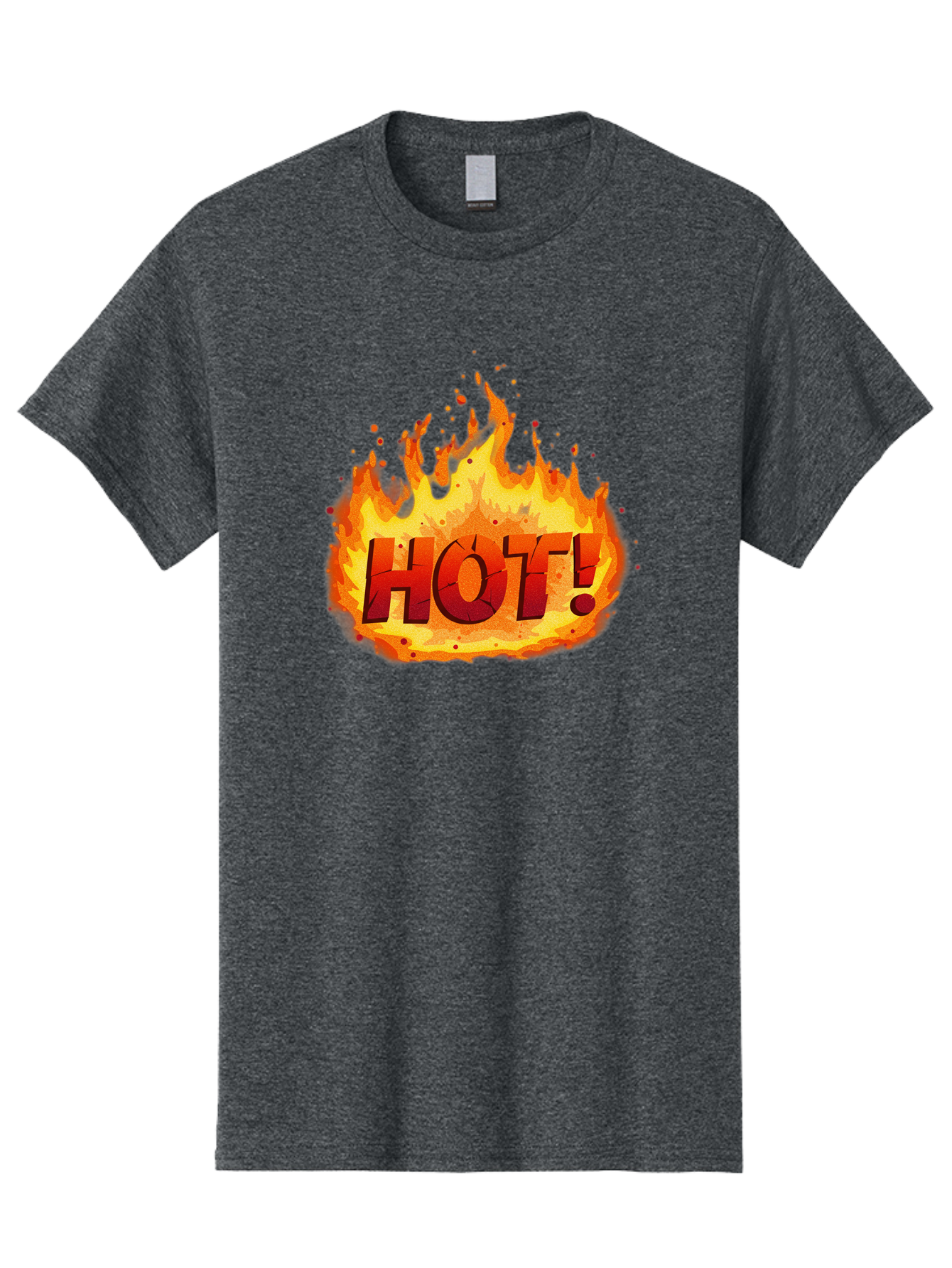 Hot-10 Men'S Graphic Tee, 100% Cotton, Comfortable Casual Summer Wear, Machine Washable, Flaming Text, Hot!, Burning Flames, Bold Font, Fiery Design, Attention-Grabbing Graphic, Intense Illustration, Passionate Visuals, Dramatic Effect Baa798