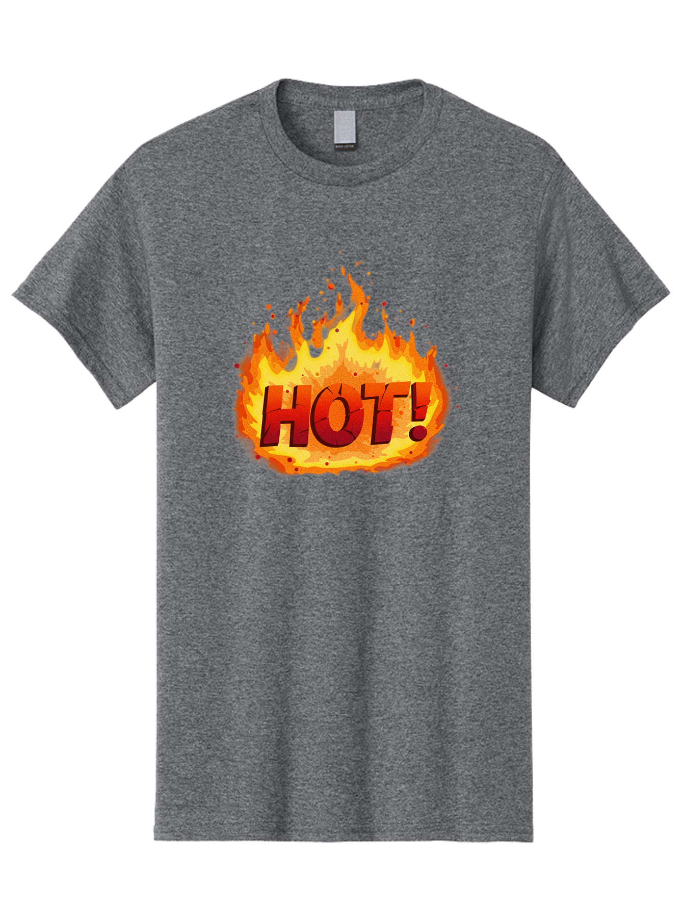 Hot-10 Men'S Graphic Tee, 100% Cotton, Comfortable Casual Summer Wear, Machine Washable, Flaming Text, Hot!, Burning Flames, Bold Font, Fiery Design, Attention-Grabbing Graphic, Intense Illustration, Passionate Visuals, Dramatic Effect Baa798