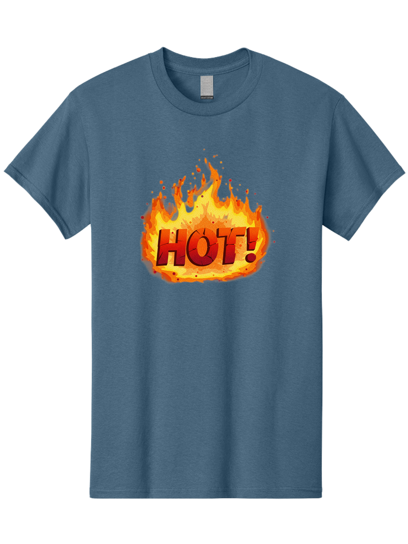 Hot-10 Men'S Graphic Tee, 100% Cotton, Comfortable Casual Summer Wear, Machine Washable, Flaming Text, Hot!, Burning Flames, Bold Font, Fiery Design, Attention-Grabbing Graphic, Intense Illustration, Passionate Visuals, Dramatic Effect Baa798