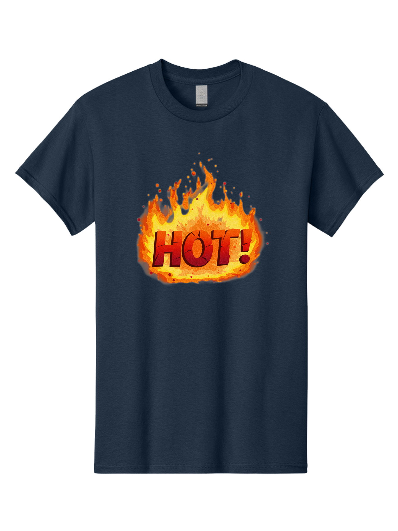 Hot-10 Men'S Graphic Tee, 100% Cotton, Comfortable Casual Summer Wear, Machine Washable, Flaming Text, Hot!, Burning Flames, Bold Font, Fiery Design, Attention-Grabbing Graphic, Intense Illustration, Passionate Visuals, Dramatic Effect Baa798