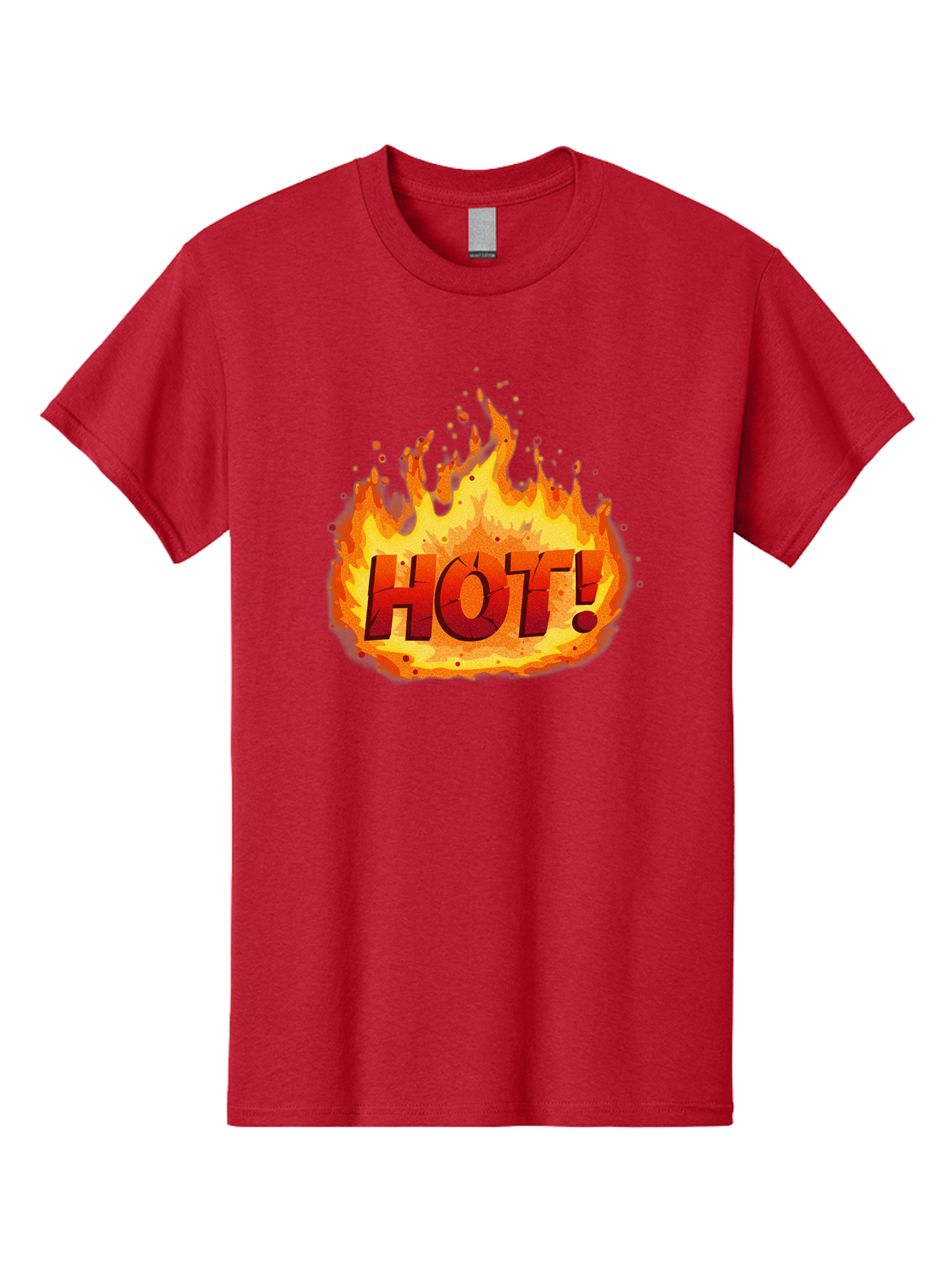 Hot-10 Men'S Graphic Tee, 100% Cotton, Comfortable Casual Summer Wear, Machine Washable, Flaming Text, Hot!, Burning Flames, Bold Font, Fiery Design, Attention-Grabbing Graphic, Intense Illustration, Passionate Visuals, Dramatic Effect Baa798