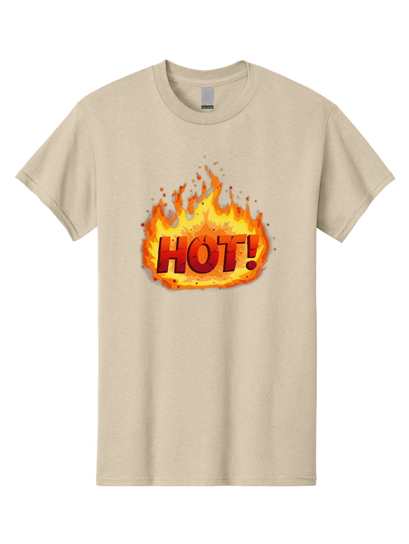 Hot-10 Men'S Graphic Tee, 100% Cotton, Comfortable Casual Summer Wear, Machine Washable, Flaming Text, Hot!, Burning Flames, Bold Font, Fiery Design, Attention-Grabbing Graphic, Intense Illustration, Passionate Visuals, Dramatic Effect Baa798