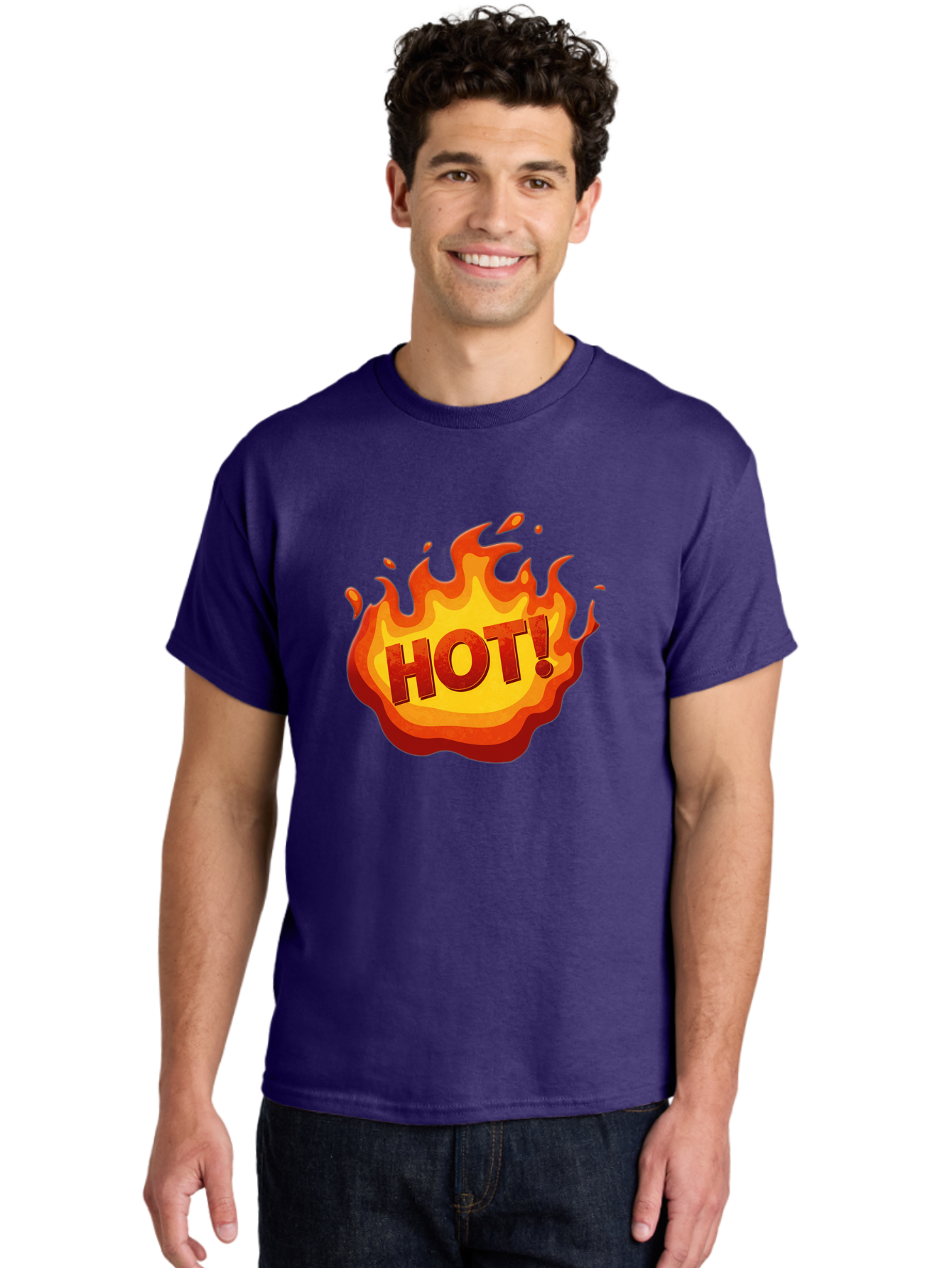 Hot-11 Men'S Graphic Tee, 100% Cotton, Comfortable Casual Summer Wear, Machine Washable, Flames, Fire, Hot, Trending, Popular, Exciting, Bold, Fiery, Energetic, Passionate, Hot! Baa799